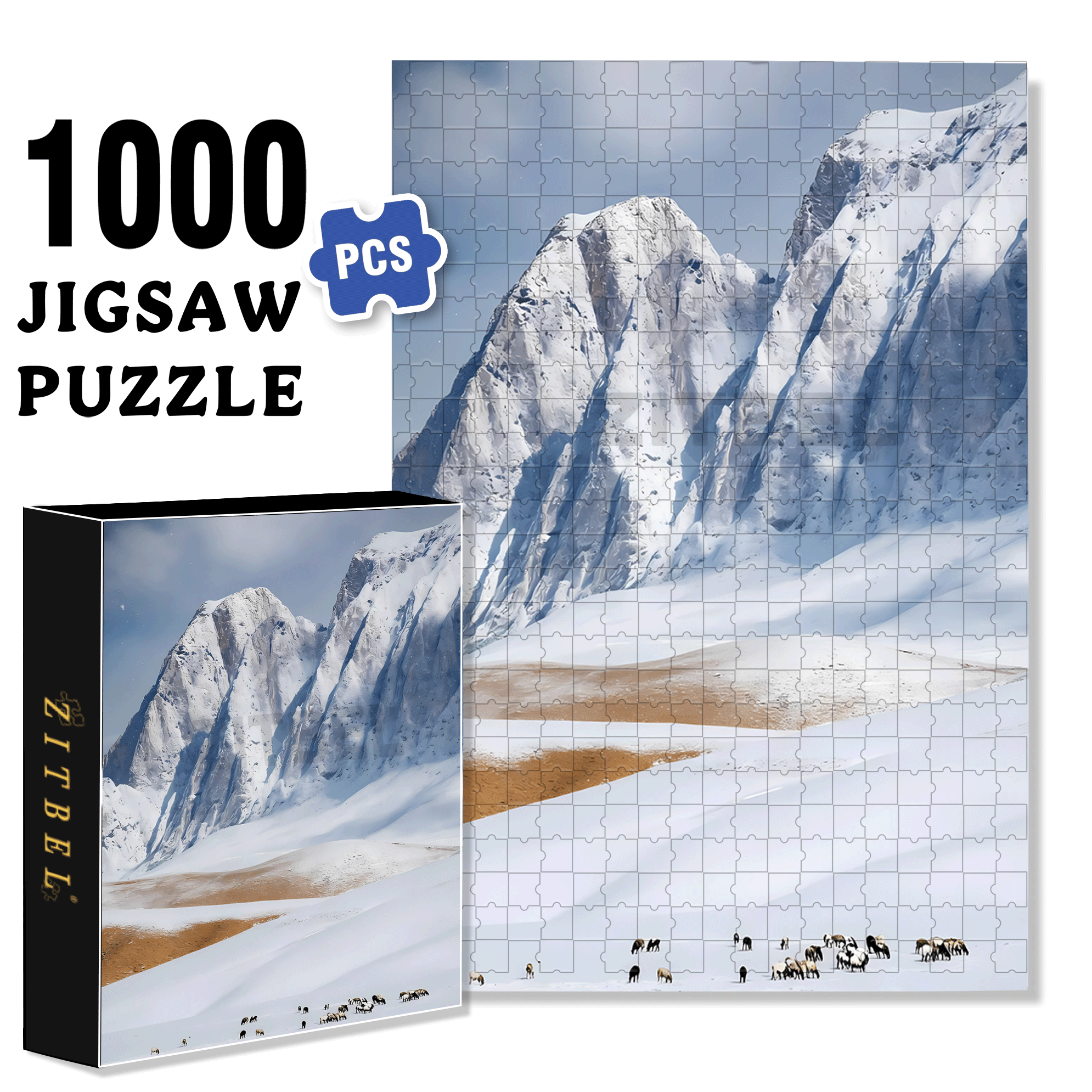 Winter in Southern Gansu 2 500pcs/1000pcs Jigsaw Puzzle, Scratch-Resistant, Interactive Family Game & Brain-Boosting DIY Decor, Perfect for Halloween, Christmas & New Year Gifts, Family Puzzle Game