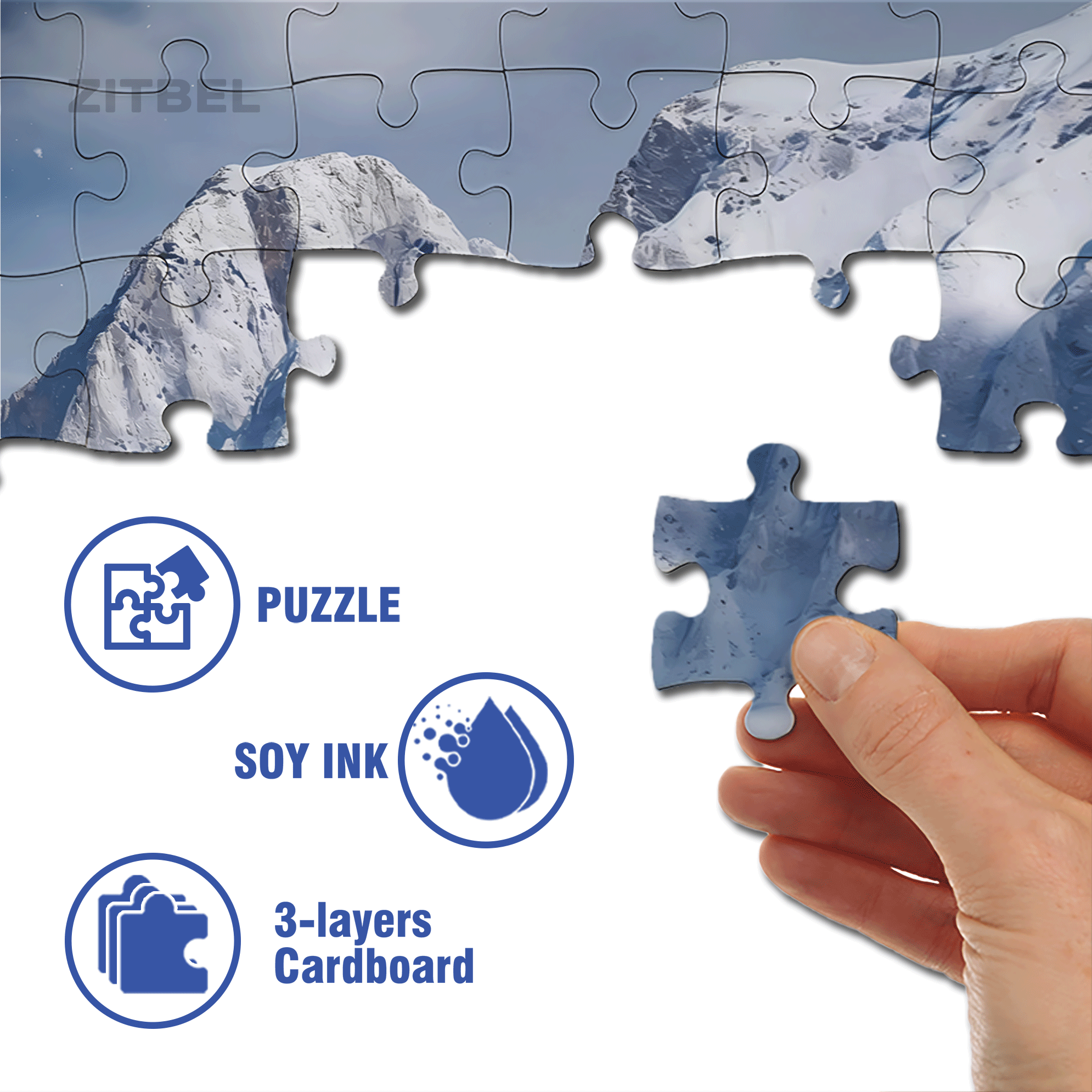 Winter in Southern Gansu 2 500pcs/1000pcs Jigsaw Puzzle, Scratch-Resistant, Interactive Family Game & Brain-Boosting DIY Decor, Perfect for Halloween, Christmas & New Year Gifts, Family Puzzle Game