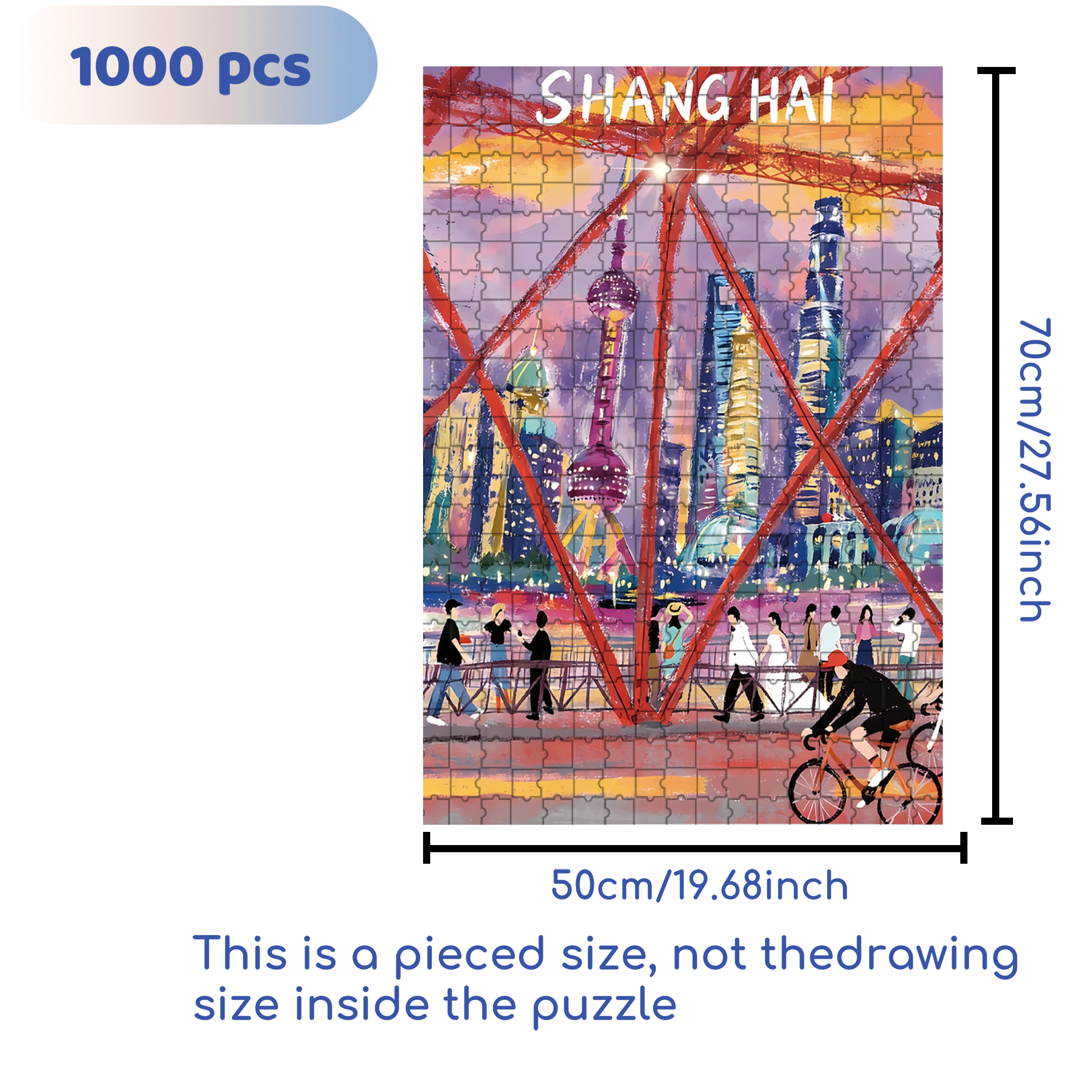 Blow The Wind At Sunset 500pcs/1000pcs Jigsaw Puzzle, Scratch-Resistant, Interactive Family Game & Brain-Boosting DIY Decor, Perfect for Halloween, Christmas & New Year Gifts, Family Puzzle Game