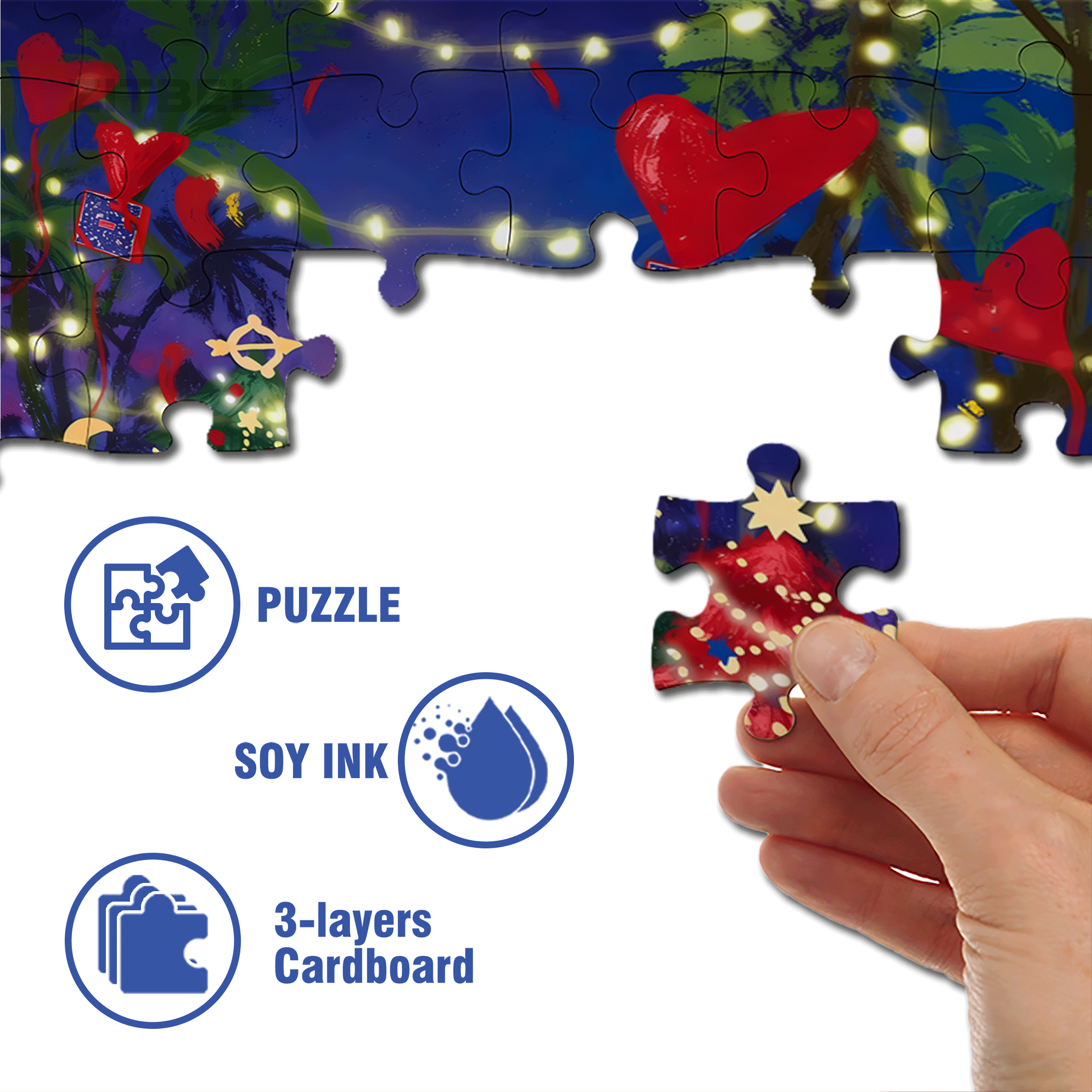 Christmas Carnival Party 500pcs/1000pcs Jigsaw Puzzle, Scratch-Resistant, Interactive Family Game & Brain-Boosting DIY Decor, Perfect for Halloween, Christmas & New Year Gifts, Family Puzzle Game