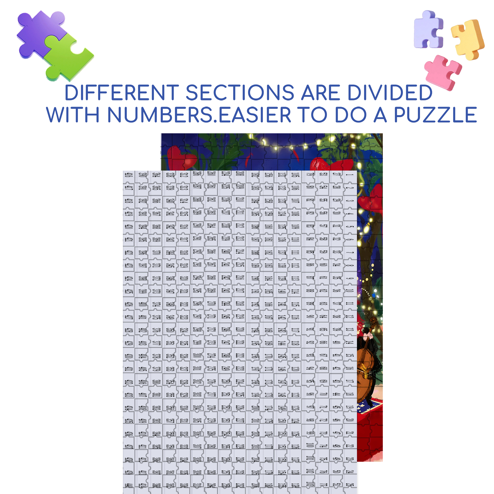 Christmas Carnival Party 500pcs/1000pcs Jigsaw Puzzle, Scratch-Resistant, Interactive Family Game & Brain-Boosting DIY Decor, Perfect for Halloween, Christmas & New Year Gifts, Family Puzzle Game