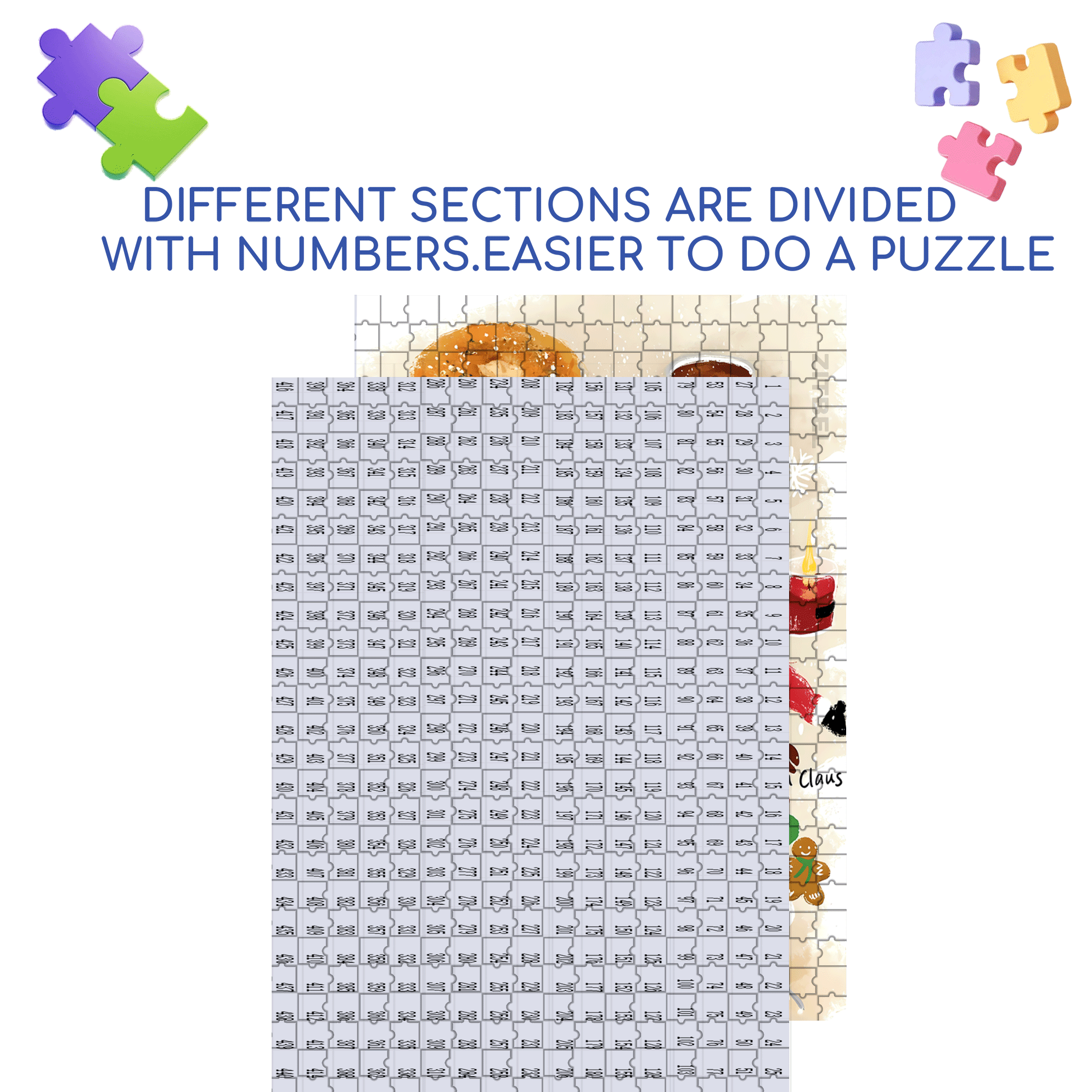 Christmas Month 500pcs/1000pcs Jigsaw Puzzle, Scratch-Resistant, Interactive Family Game & Brain-Boosting DIY Decor, Perfect for Halloween, Christmas & New Year Gifts, Family Puzzle Game
