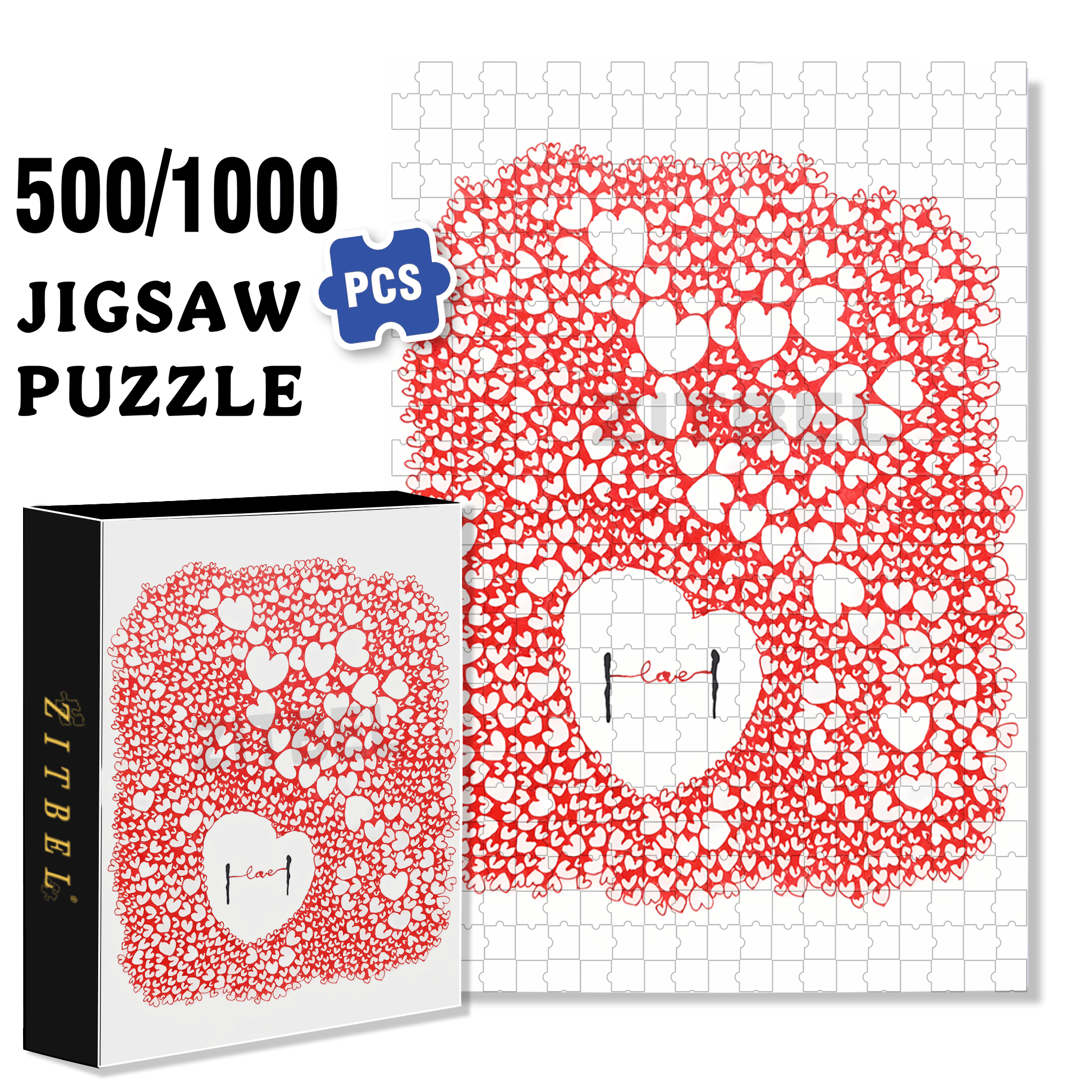 Connecting 500pcs/1000pcs Jigsaw Puzzle, Scratch-Resistant, Interactive Family Game & Brain-Boosting DIY Decor, Perfect for Halloween, Christmas & New Year Gifts, Family Puzzle Game