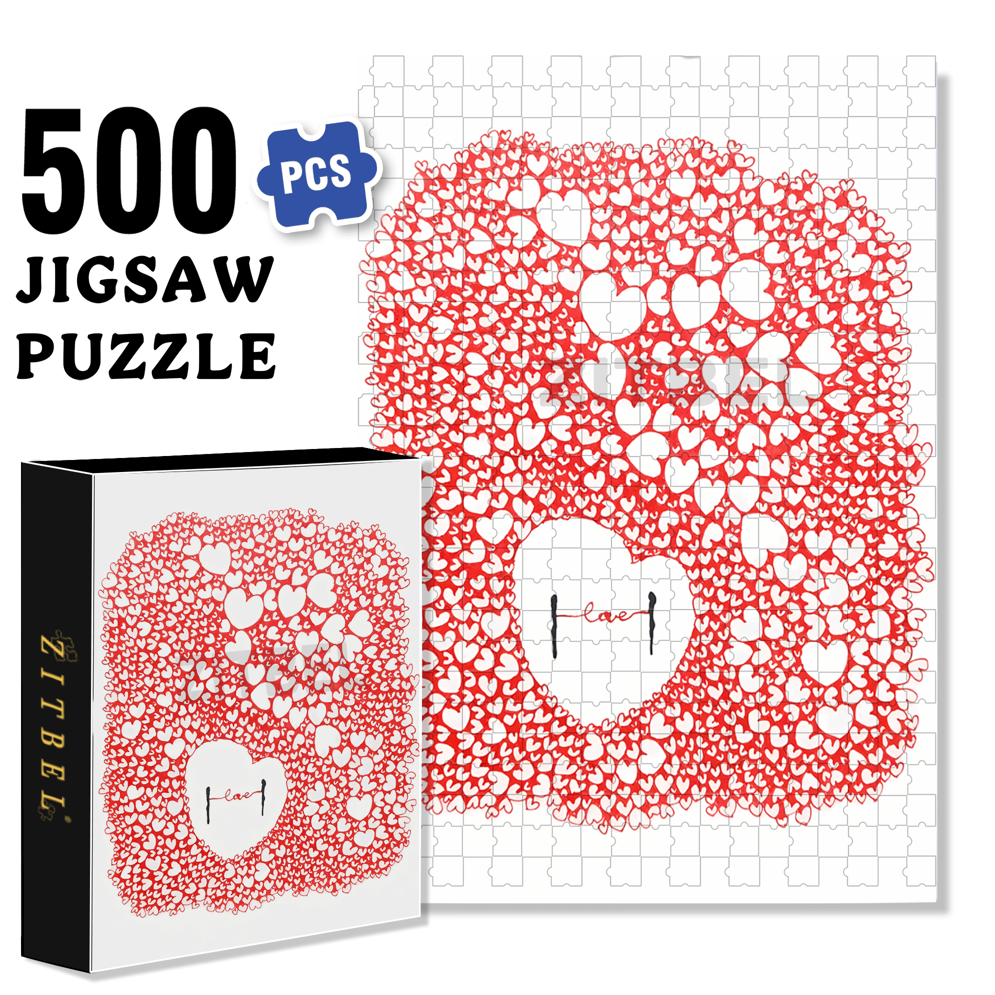Connecting 500pcs/1000pcs Jigsaw Puzzle, Scratch-Resistant, Interactive Family Game & Brain-Boosting DIY Decor, Perfect for Halloween, Christmas & New Year Gifts, Family Puzzle Game