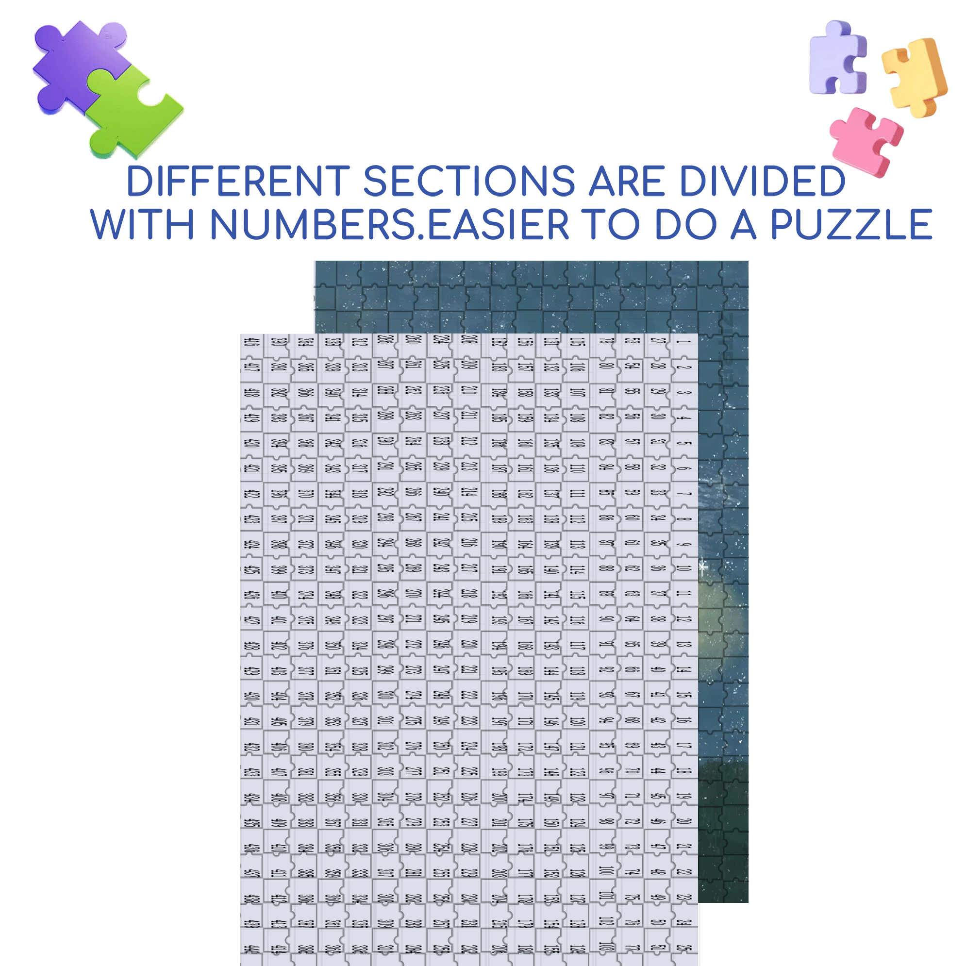 Draw A Moon 500pcs/1000pcs Jigsaw Puzzle, Scratch-Resistant, Interactive Family Game & Brain-Boosting DIY Decor, Perfect for Halloween, Christmas & New Year Gifts, Family Puzzle Game