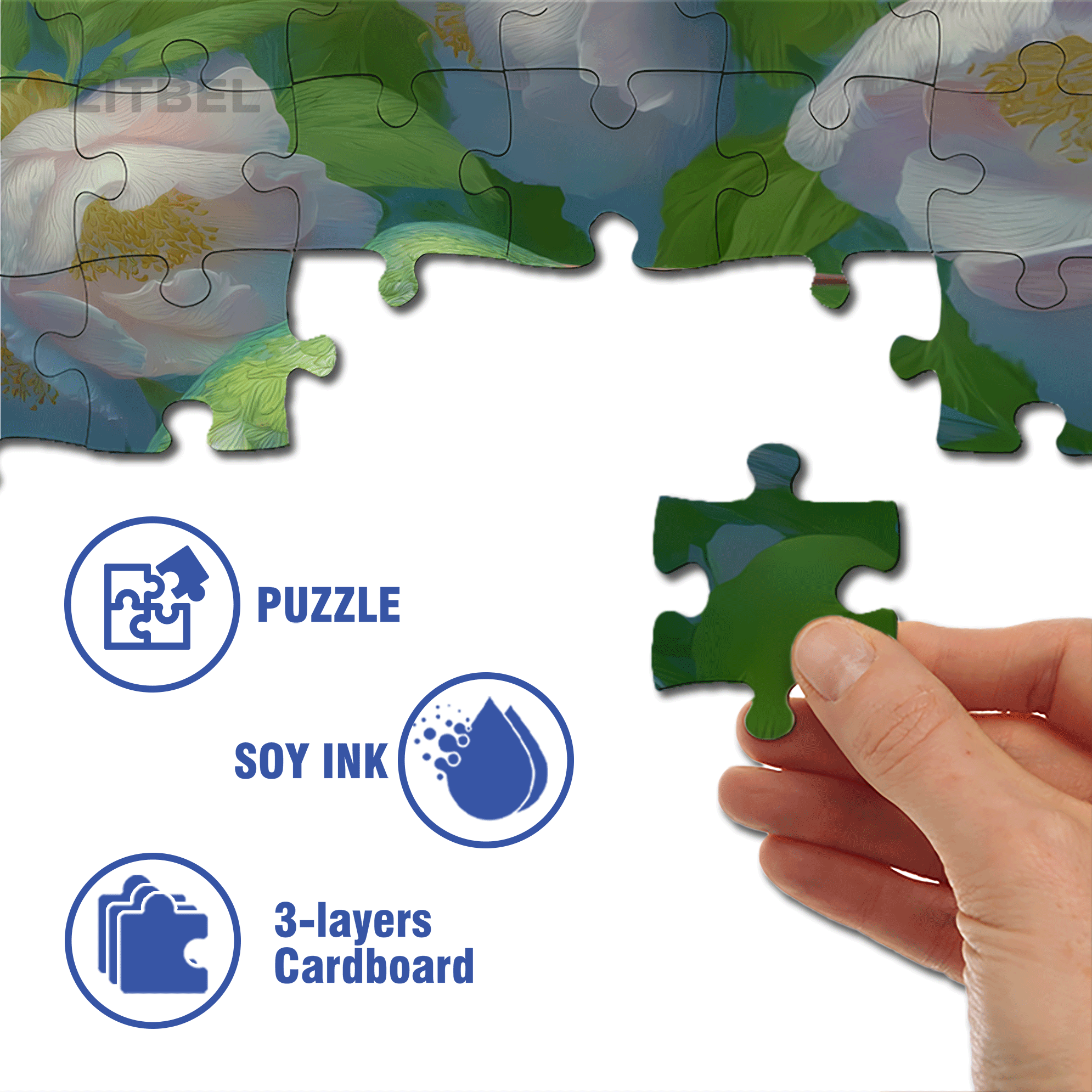 Gentle Green 500pcs/1000pcs Jigsaw Puzzle, Scratch-Resistant, Interactive Family Game & Brain-Boosting DIY Decor, Perfect for Halloween, Christmas & New Year Gifts, Family Puzzle Game
