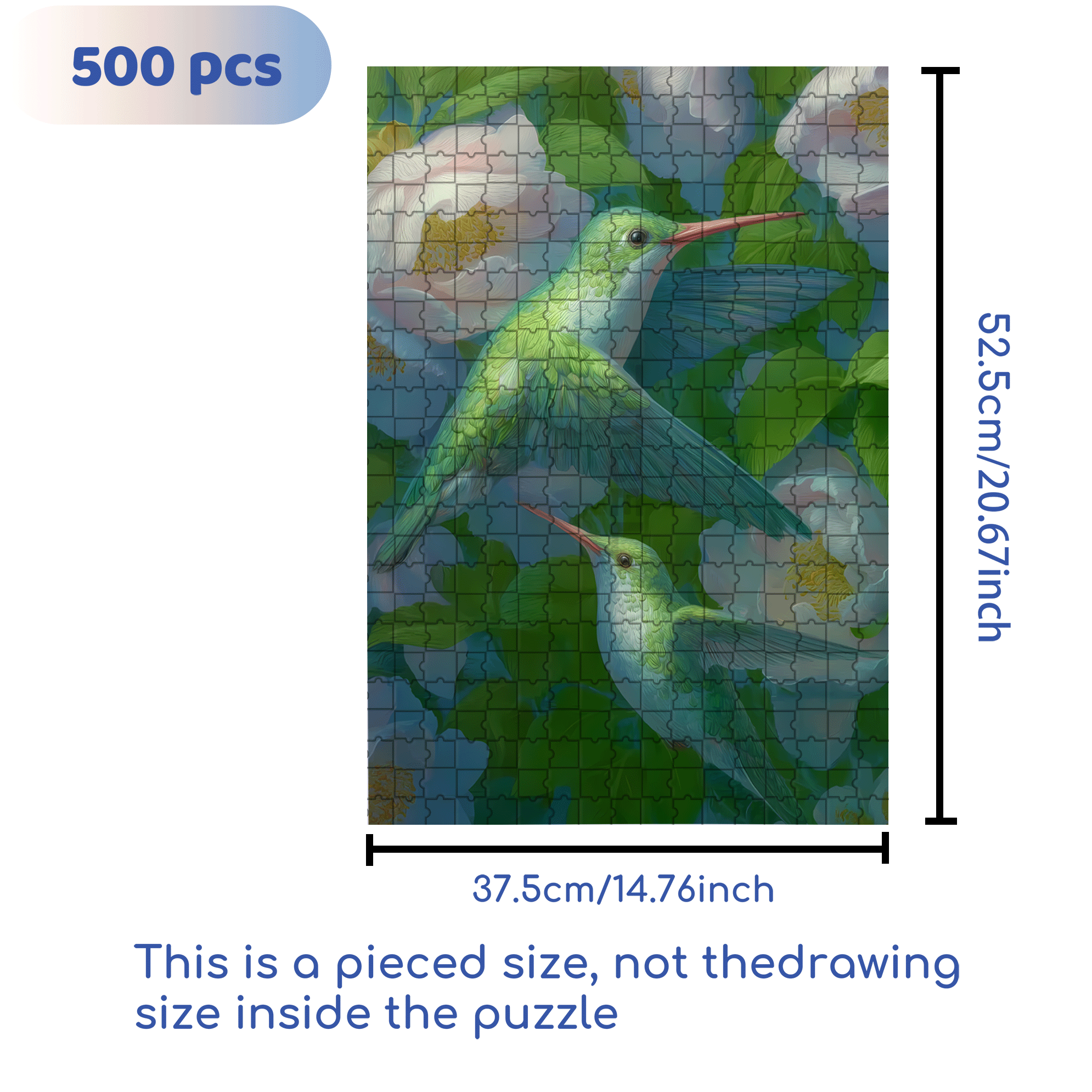 Gentle Green 500pcs/1000pcs Jigsaw Puzzle, Scratch-Resistant, Interactive Family Game & Brain-Boosting DIY Decor, Perfect for Halloween, Christmas & New Year Gifts, Family Puzzle Game