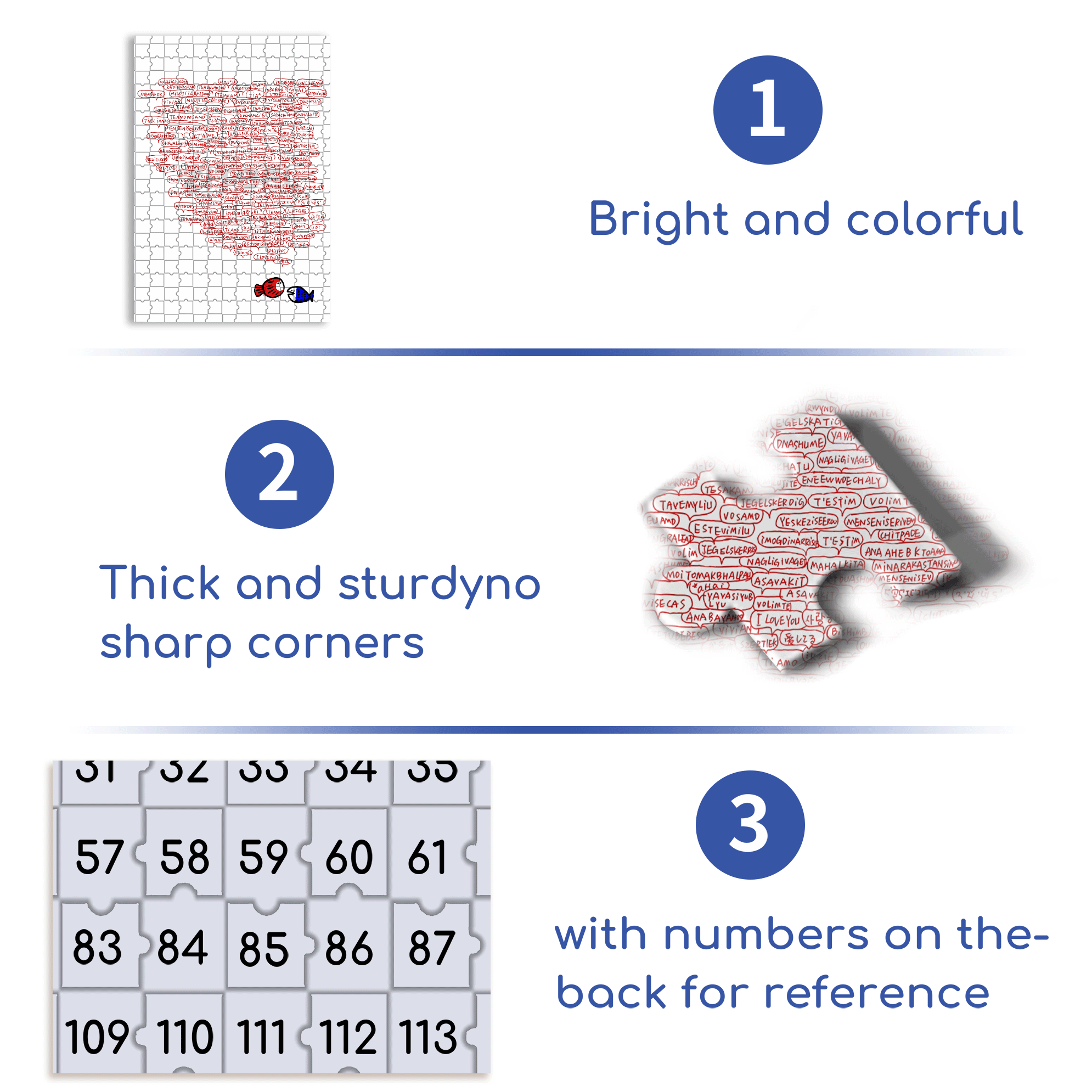 I Love You All Over The World 500pcs/1000pcs Jigsaw Puzzle, Scratch-Resistant, Interactive Family Game & Brain-Boosting DIY Decor, Perfect for Halloween, Christmas & New Year Gifts, Family Puzzle Game