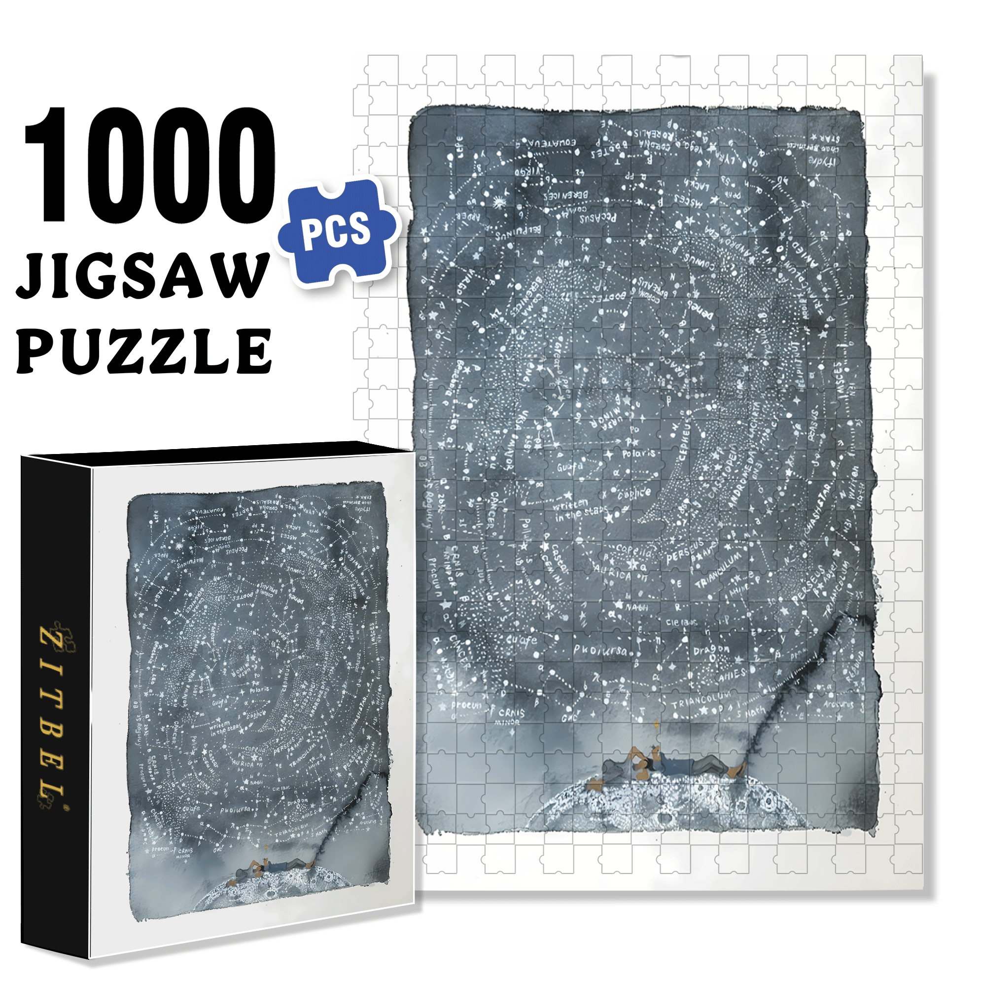 I Only Love This One Star 500pcs/1000pcs Jigsaw Puzzle, Scratch-Resistant, Interactive Family Game & Brain-Boosting DIY Decor, Perfect for Halloween, Christmas & New Year Gifts, Family Puzzle Game