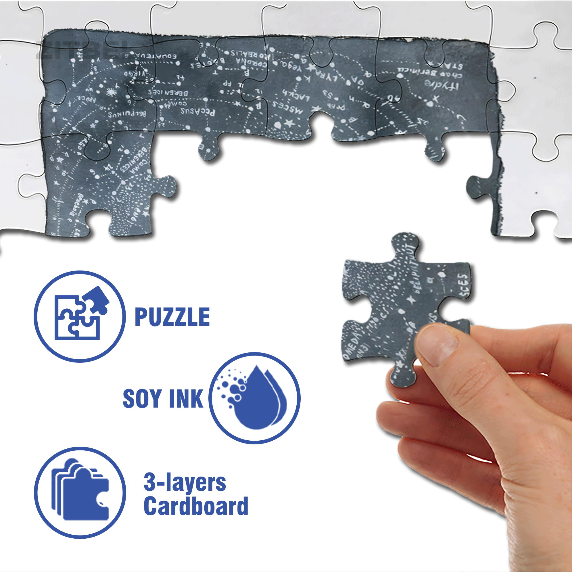 I Only Love This One Star 500pcs/1000pcs Jigsaw Puzzle, Scratch-Resistant, Interactive Family Game & Brain-Boosting DIY Decor, Perfect for Halloween, Christmas & New Year Gifts, Family Puzzle Game