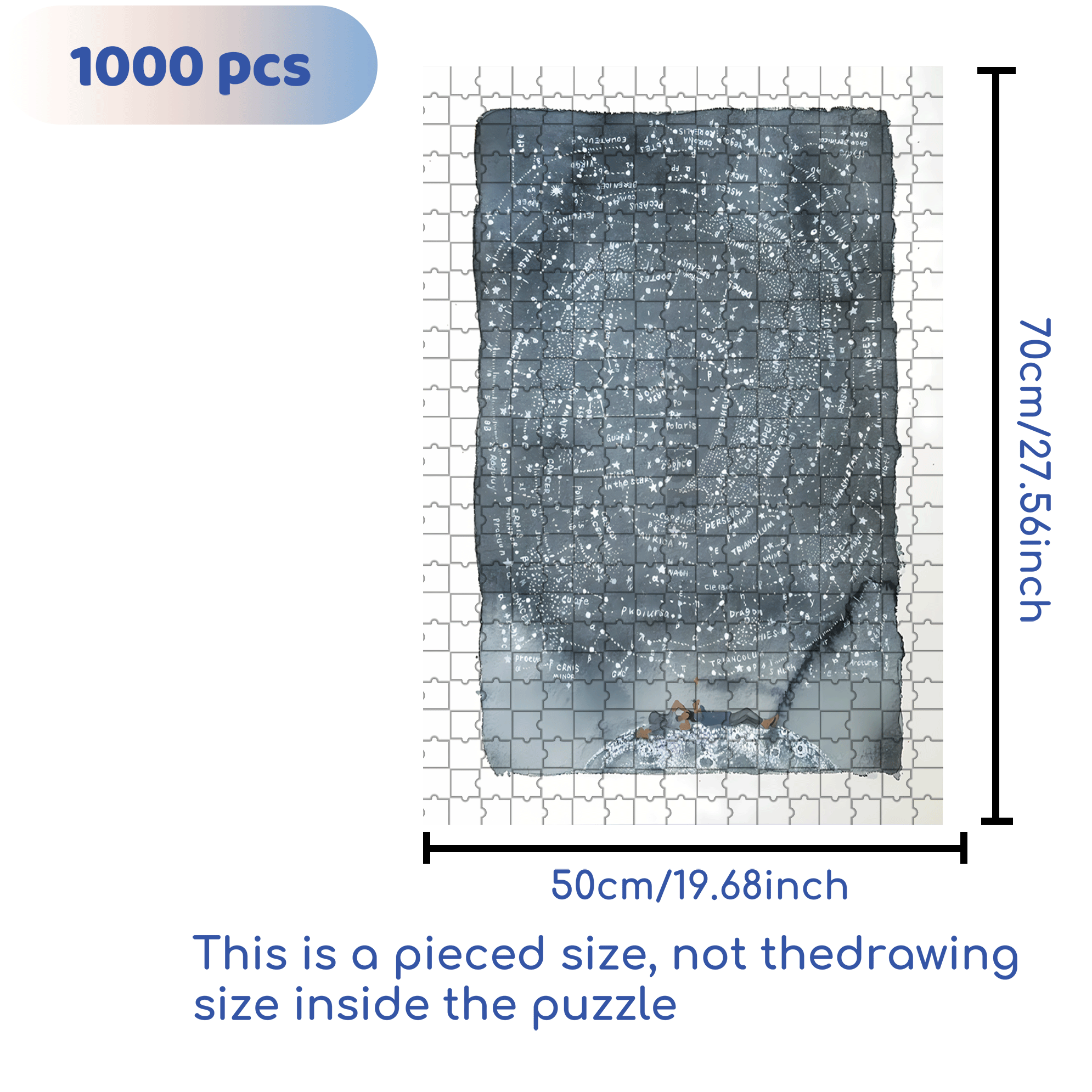 I Only Love This One Star 500pcs/1000pcs Jigsaw Puzzle, Scratch-Resistant, Interactive Family Game & Brain-Boosting DIY Decor, Perfect for Halloween, Christmas & New Year Gifts, Family Puzzle Game