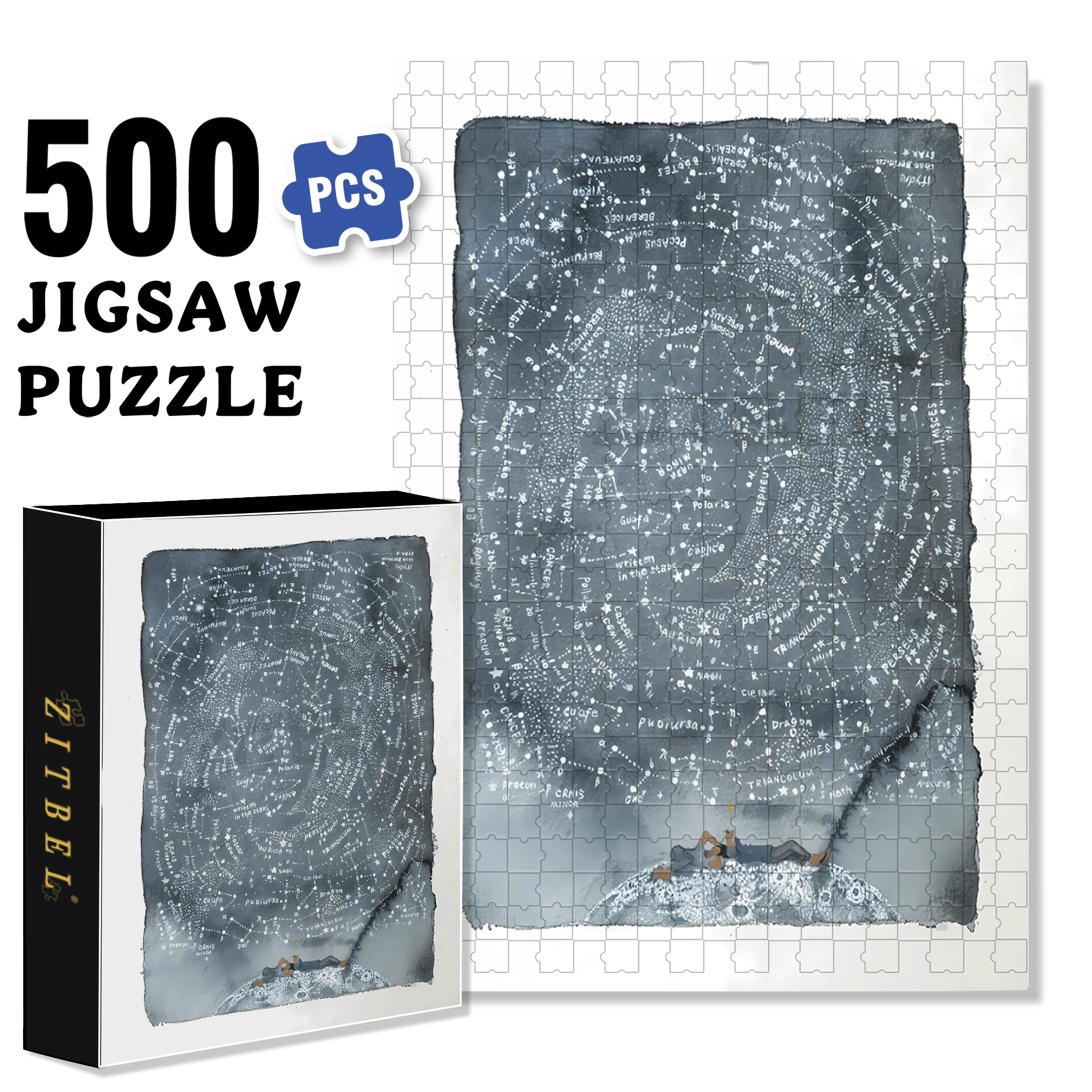 I Only Love This One Star 500pcs/1000pcs Jigsaw Puzzle, Scratch-Resistant, Interactive Family Game & Brain-Boosting DIY Decor, Perfect for Halloween, Christmas & New Year Gifts, Family Puzzle Game