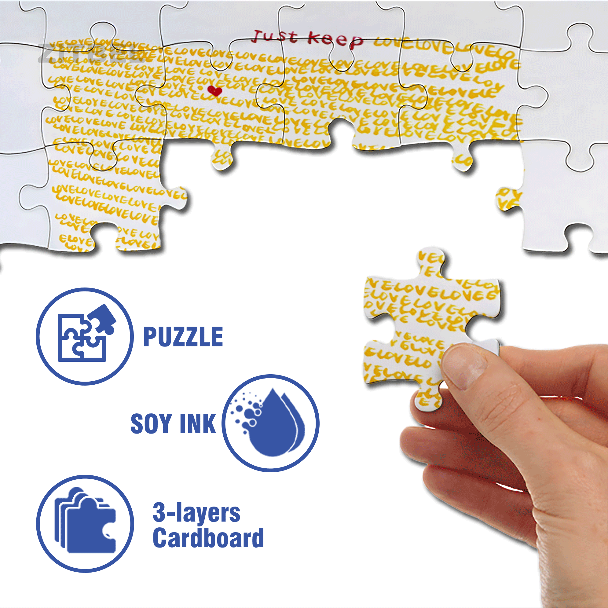 Keep The Passion 500pcs/1000pcs Jigsaw Puzzle, Scratch-Resistant, Interactive Family Game & Brain-Boosting DIY Decor, Perfect for Halloween, Christmas & New Year Gifts, Family Puzzle Game