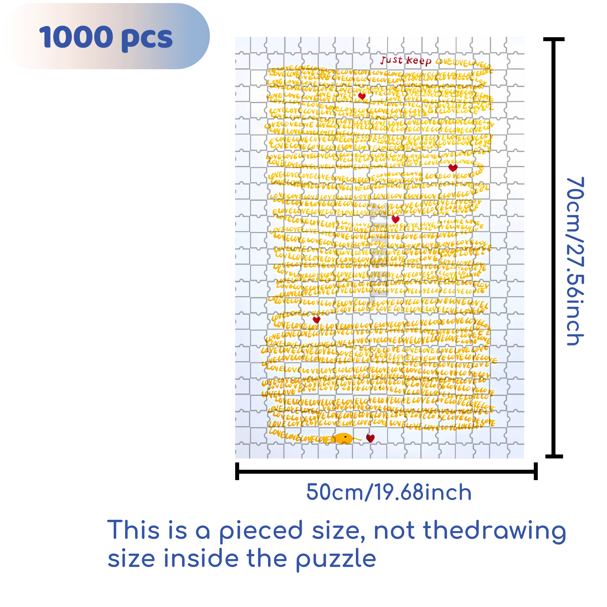 Keep The Passion 500pcs/1000pcs Jigsaw Puzzle, Scratch-Resistant, Interactive Family Game & Brain-Boosting DIY Decor, Perfect for Halloween, Christmas & New Year Gifts, Family Puzzle Game