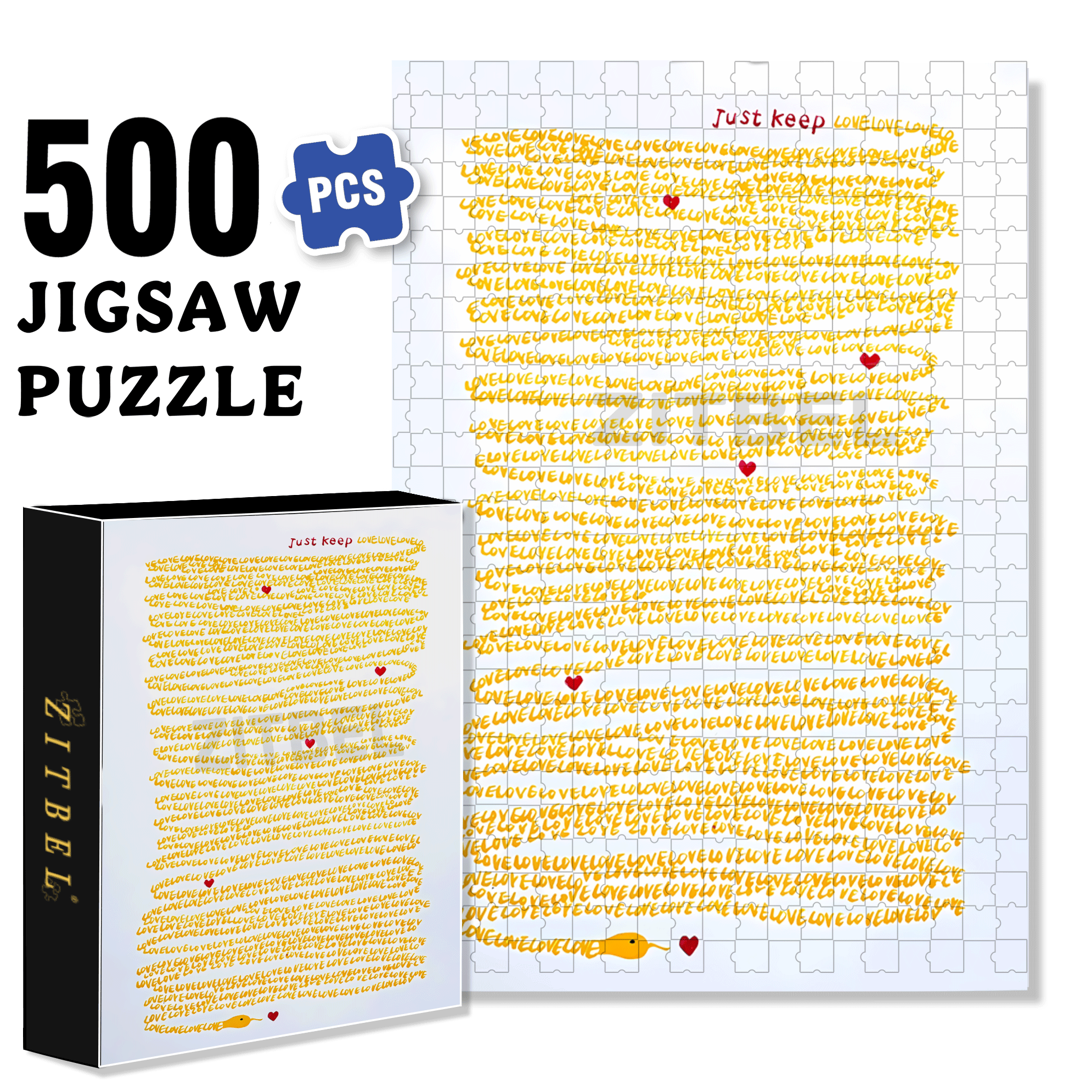 Keep The Passion 500pcs/1000pcs Jigsaw Puzzle, Scratch-Resistant, Interactive Family Game & Brain-Boosting DIY Decor, Perfect for Halloween, Christmas & New Year Gifts, Family Puzzle Game