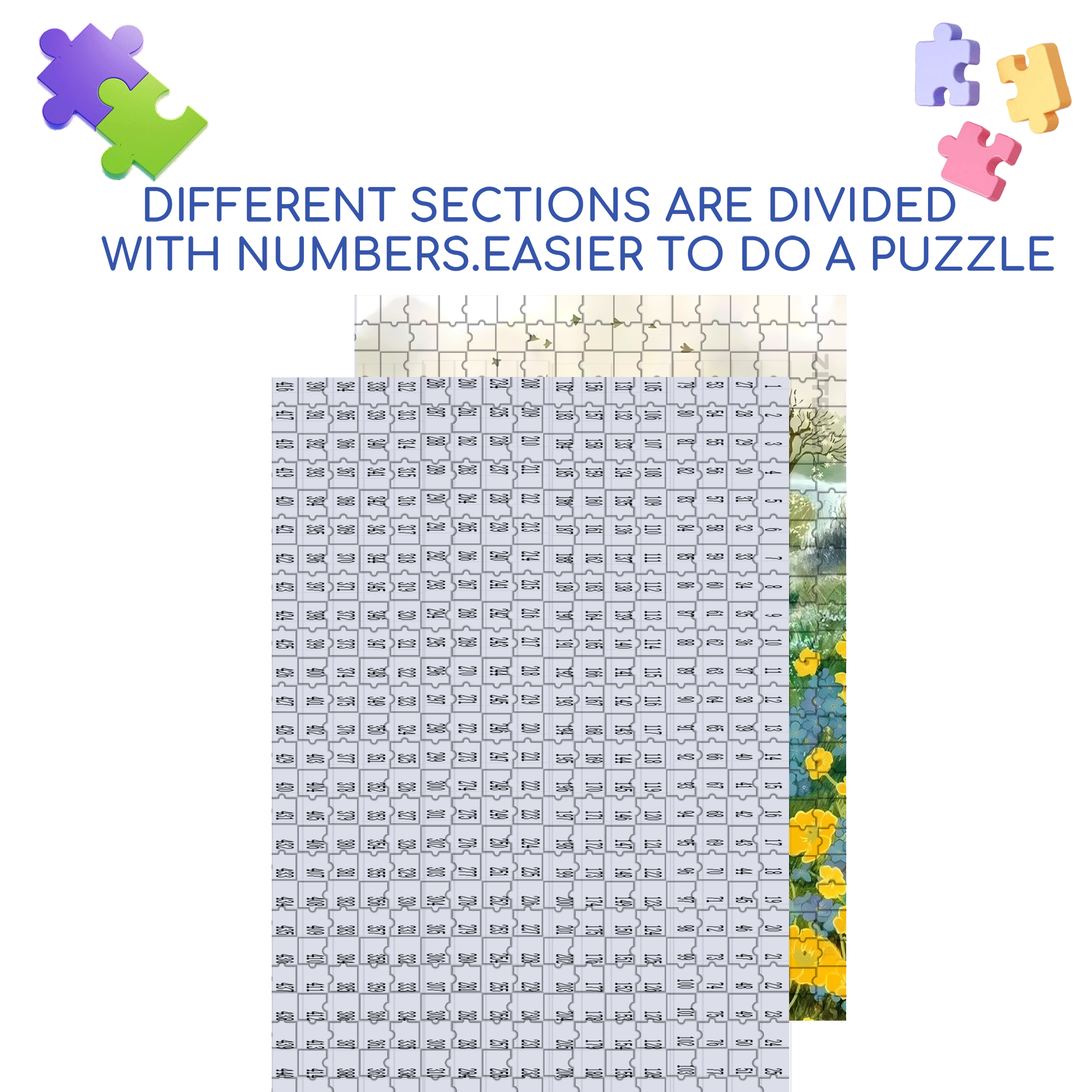 Little Yellow Flowers In Memory 500pcs/1000pcs Jigsaw Puzzle, Scratch-Resistant, Interactive Family Game & Brain-Boosting DIY Decor, Perfect for Halloween, Christmas & New Year Gifts, Family Puzzle Game