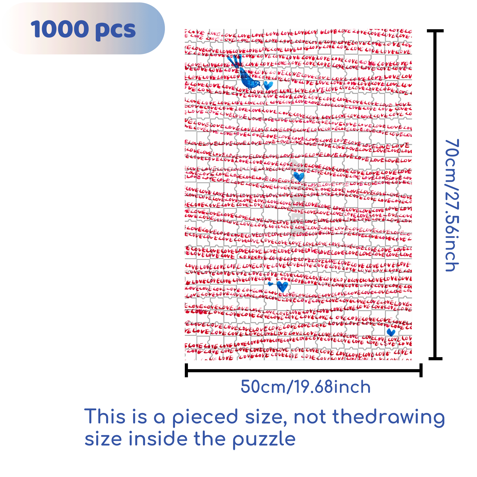 Love Is Fluid 500pcs/1000pcs Jigsaw Puzzle, Scratch-Resistant, Interactive Family Game & Brain-Boosting DIY Decor, Perfect for Halloween, Christmas & New Year Gifts, Family Puzzle Game