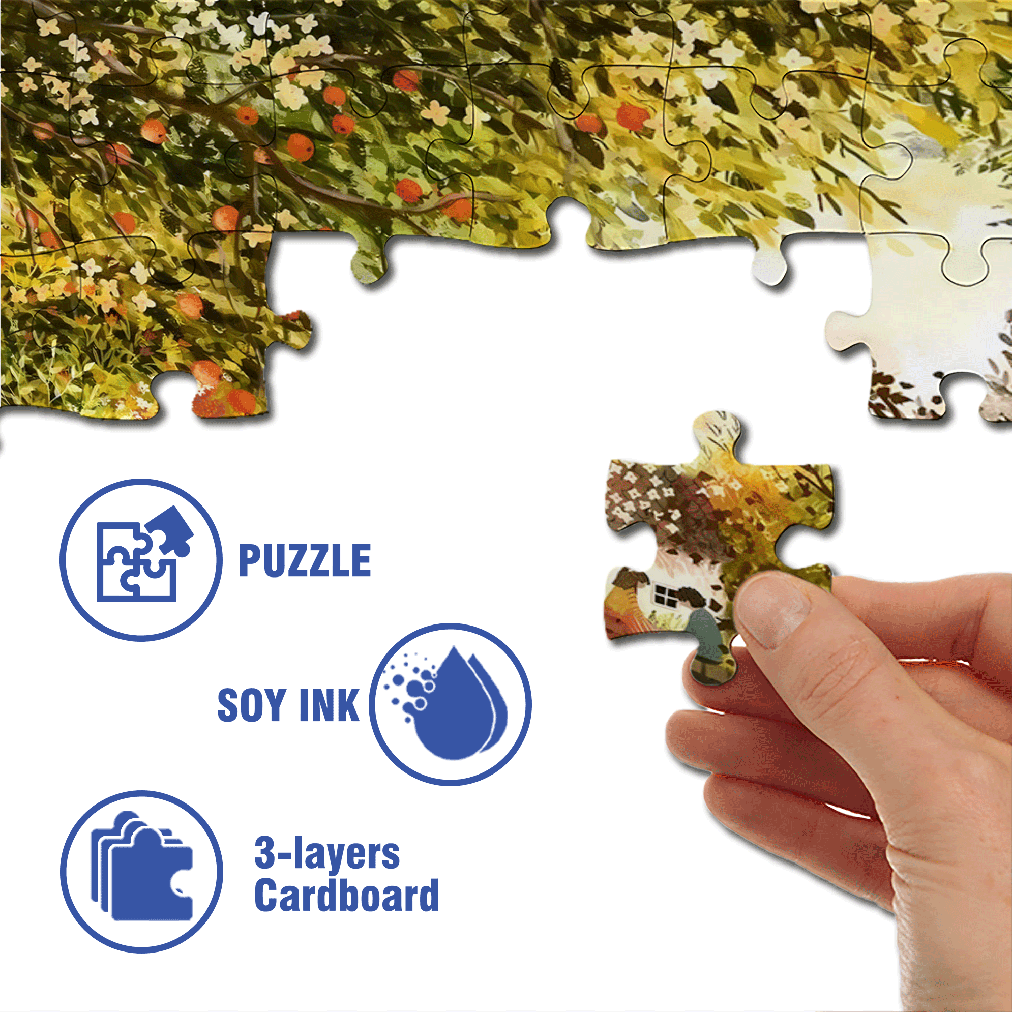 Love on the Wall 500pcs/1000pcs Jigsaw Puzzle, Scratch-Resistant, Interactive Family Game & Brain-Boosting DIY Decor, Perfect for Halloween, Christmas & New Year Gifts, Family Puzzle Game