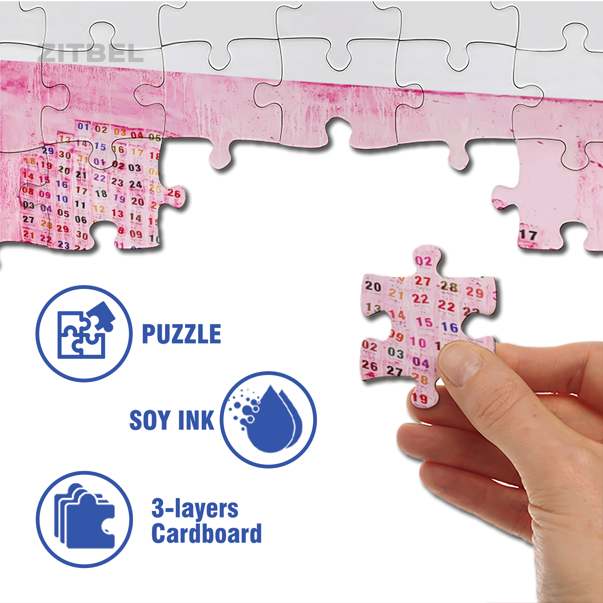 Love You 365 Days 500pcs/1000pcs Jigsaw Puzzle, Scratch-Resistant, Interactive Family Game & Brain-Boosting DIY Decor, Perfect for Halloween, Christmas & New Year Gifts, Family Puzzle Game