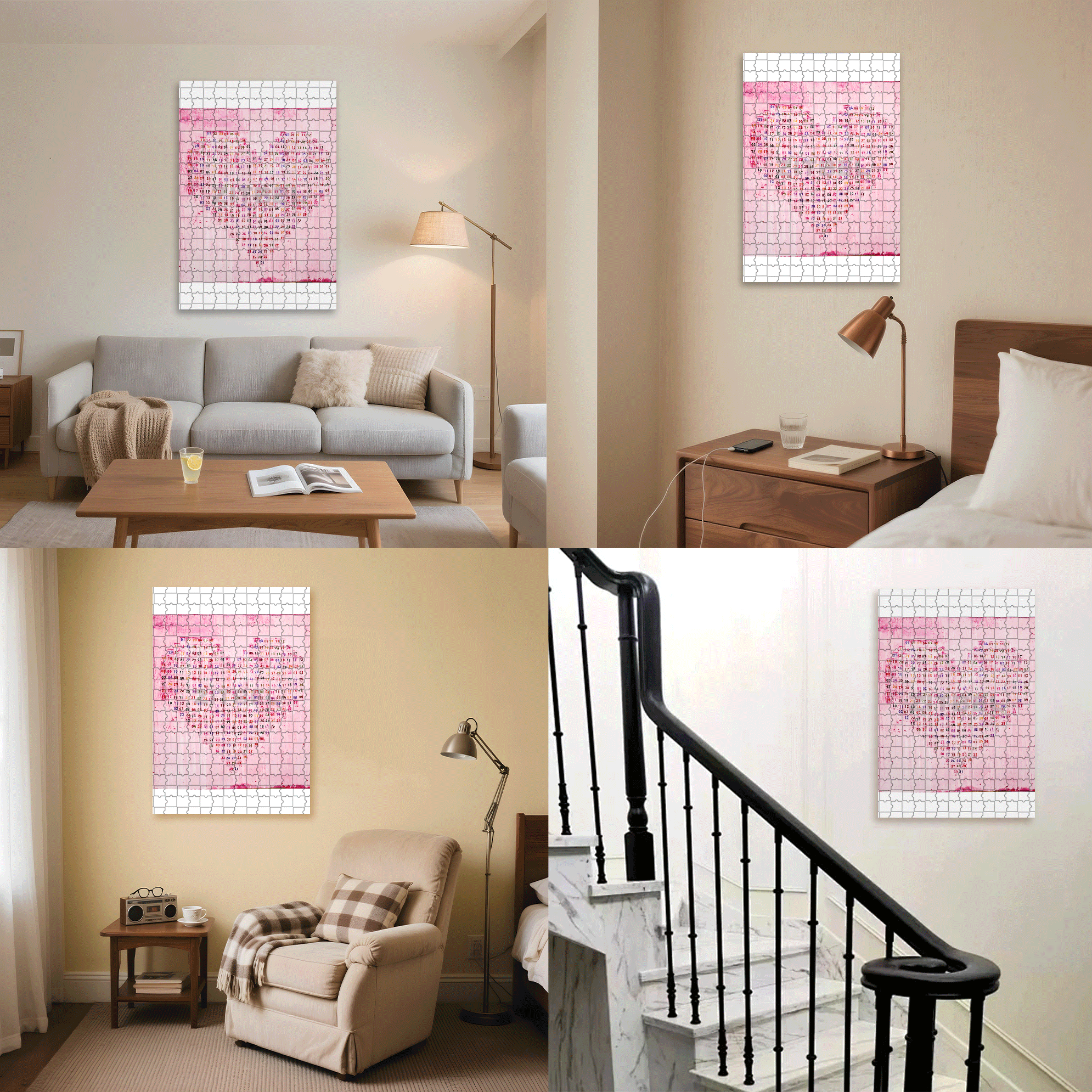 Love You 365 Days 500pcs/1000pcs Jigsaw Puzzle, Scratch-Resistant, Interactive Family Game & Brain-Boosting DIY Decor, Perfect for Halloween, Christmas & New Year Gifts, Family Puzzle Game