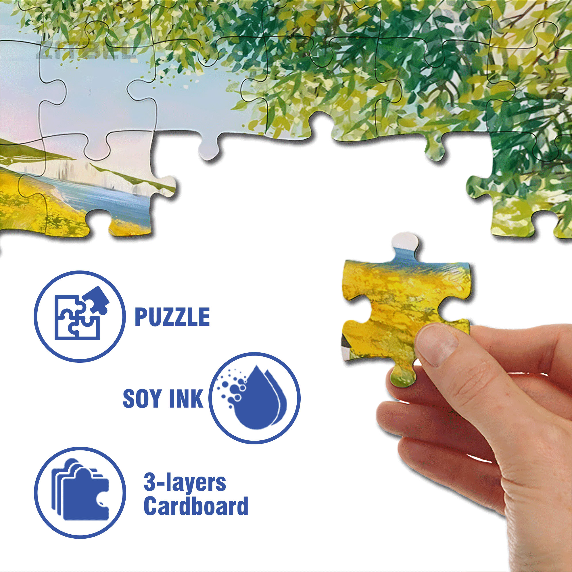 Lovely Home 500pcs/1000pcs Jigsaw Puzzle, Scratch-Resistant, Interactive Family Game & Brain-Boosting DIY Decor, Perfect for Halloween, Christmas & New Year Gifts, Family Puzzle Game