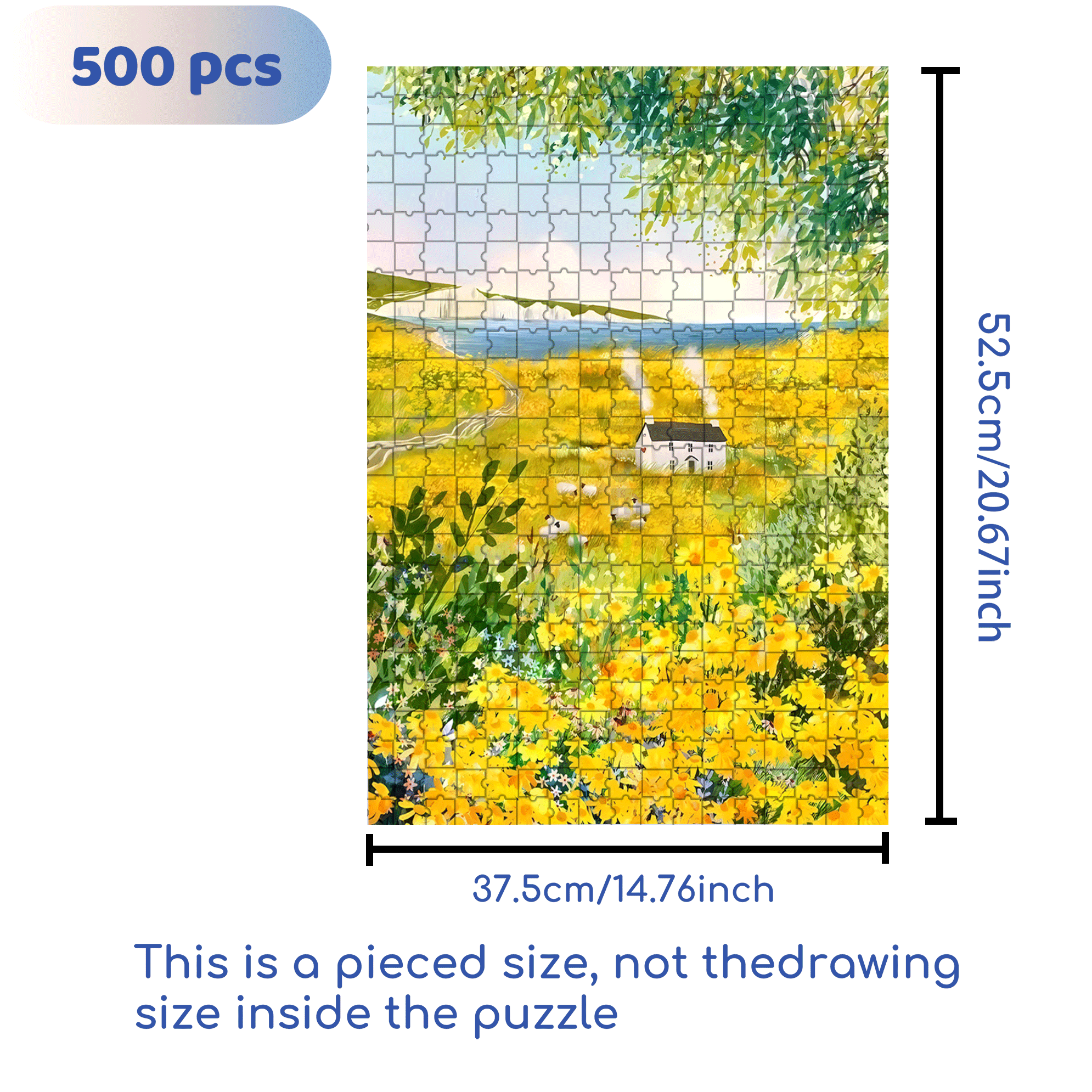 Lovely Home 500pcs/1000pcs Jigsaw Puzzle, Scratch-Resistant, Interactive Family Game & Brain-Boosting DIY Decor, Perfect for Halloween, Christmas & New Year Gifts, Family Puzzle Game