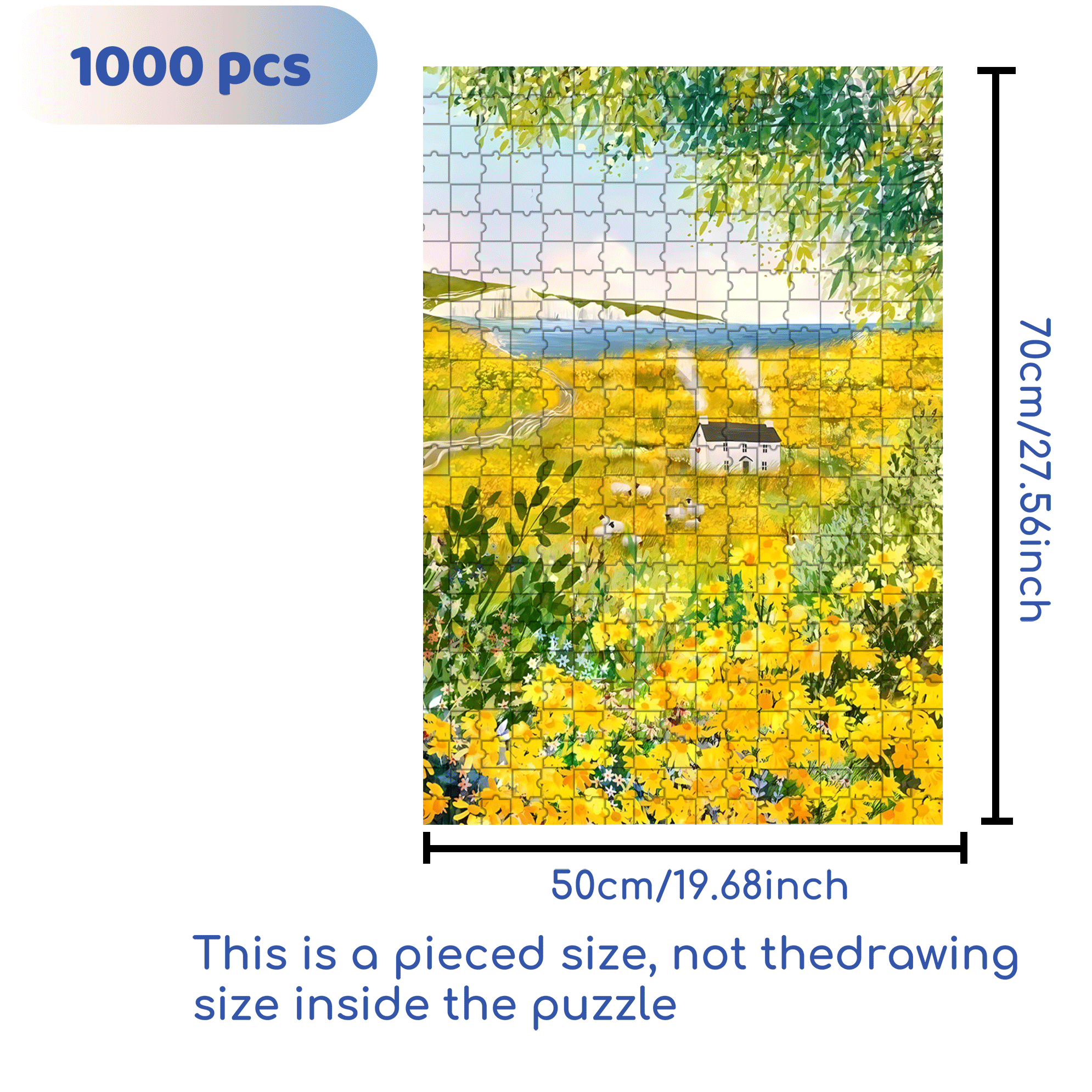 Lovely Home 500pcs/1000pcs Jigsaw Puzzle, Scratch-Resistant, Interactive Family Game & Brain-Boosting DIY Decor, Perfect for Halloween, Christmas & New Year Gifts, Family Puzzle Game