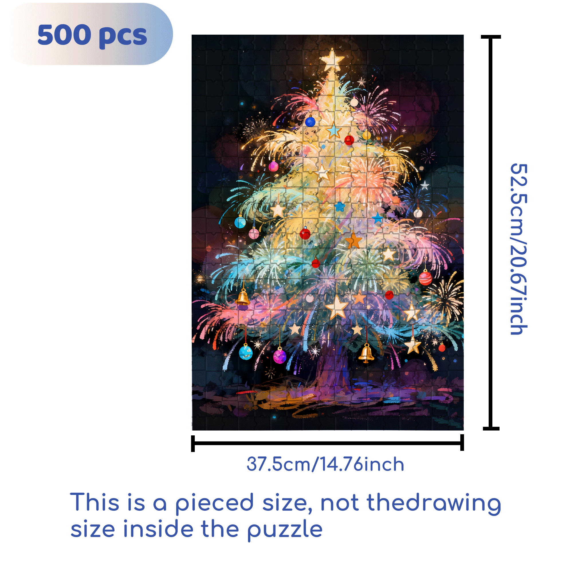 My Brilliant Christmas Tree 500pcs/1000pcs Jigsaw Puzzle, Scratch-Resistant, Interactive Family Game & Brain-Boosting DIY Decor, Perfect for Halloween, Christmas & New Year Gifts, Family Puzzle Game