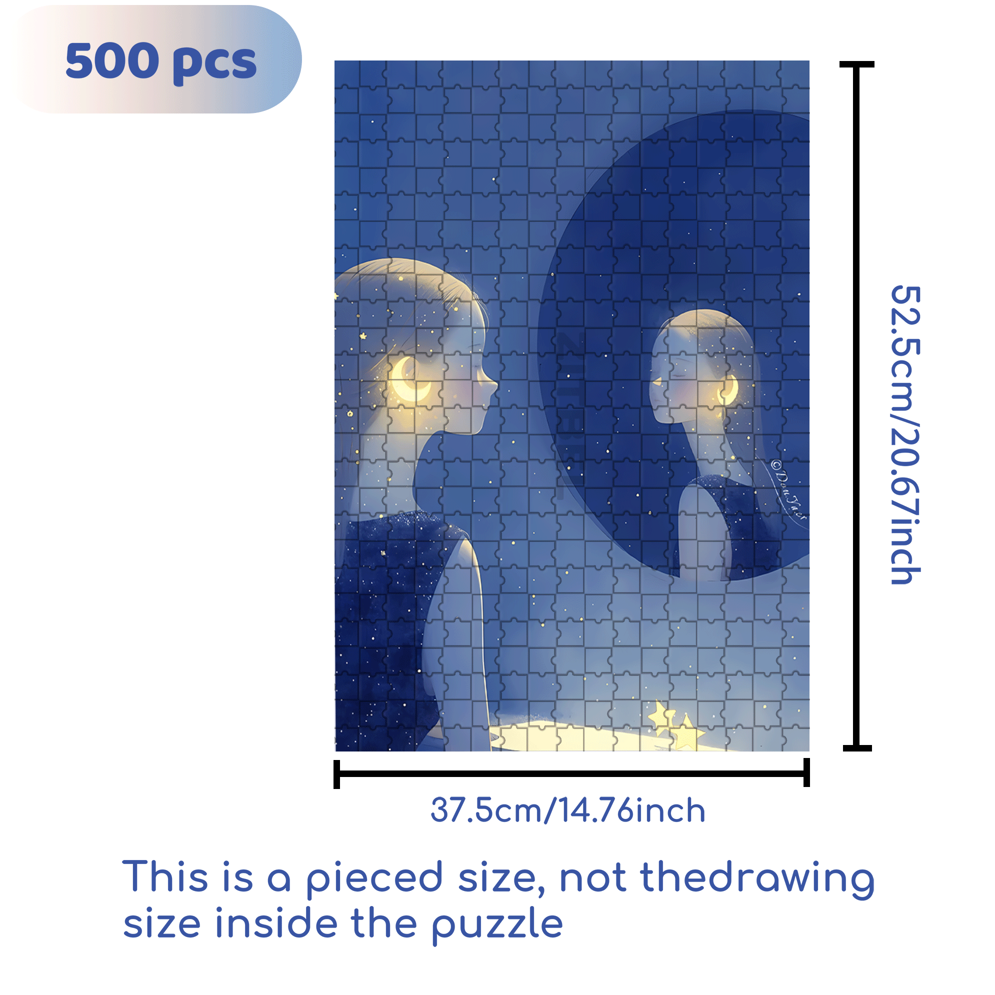 Myself In The Mirror 500pcs/1000pcs Jigsaw Puzzle, Scratch-Resistant, Interactive Family Game & Brain-Boosting DIY Decor, Perfect for Halloween, Christmas & New Year Gifts, Family Puzzle Game
