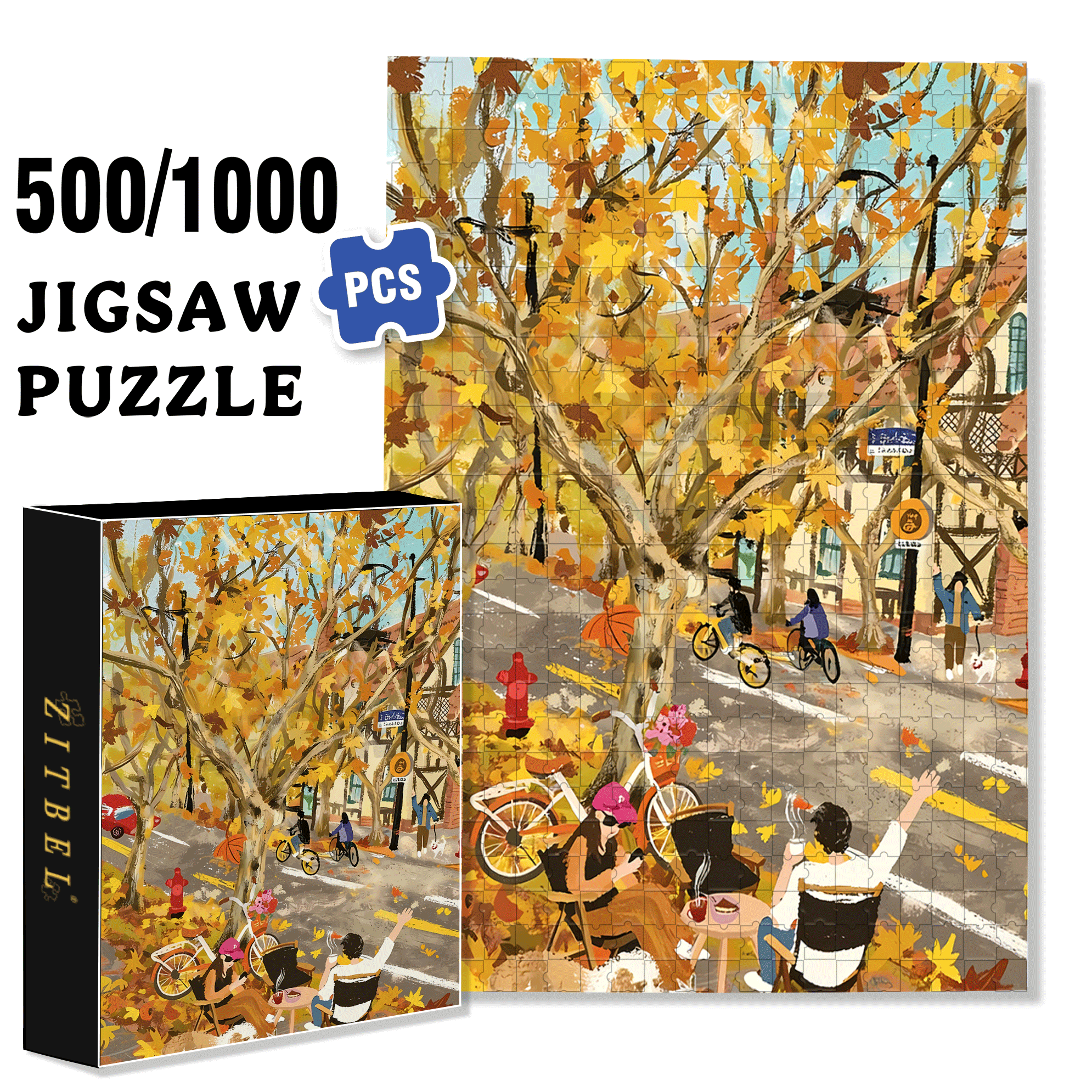 Romance under wutong 500pcs/1000pcs Jigsaw Puzzle, Scratch-Resistant, Interactive Family Game & Brain-Boosting DIY Decor, Perfect for Halloween, Christmas & New Year Gifts, Family Puzzle Game
