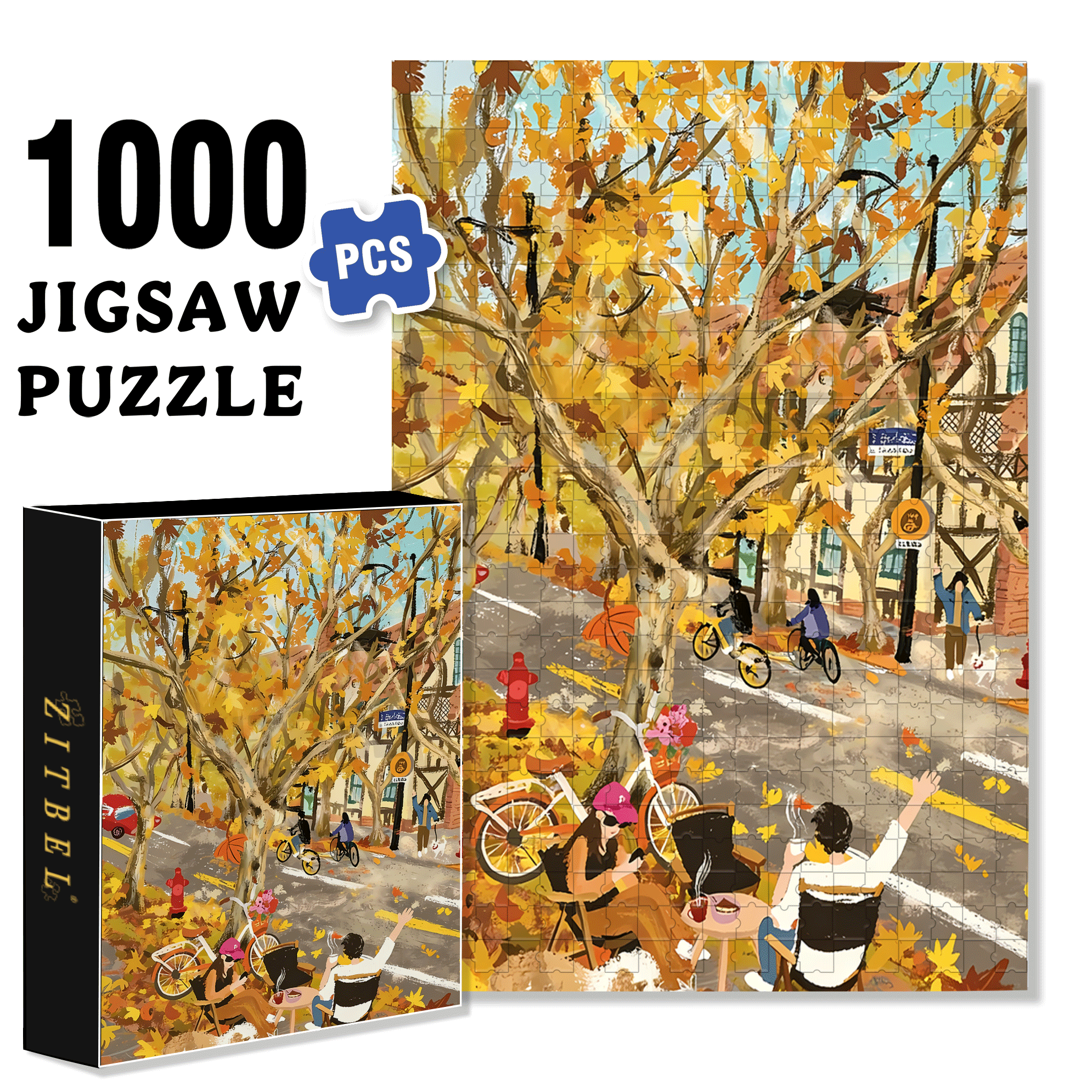 Romance under wutong 500pcs/1000pcs Jigsaw Puzzle, Scratch-Resistant, Interactive Family Game & Brain-Boosting DIY Decor, Perfect for Halloween, Christmas & New Year Gifts, Family Puzzle Game