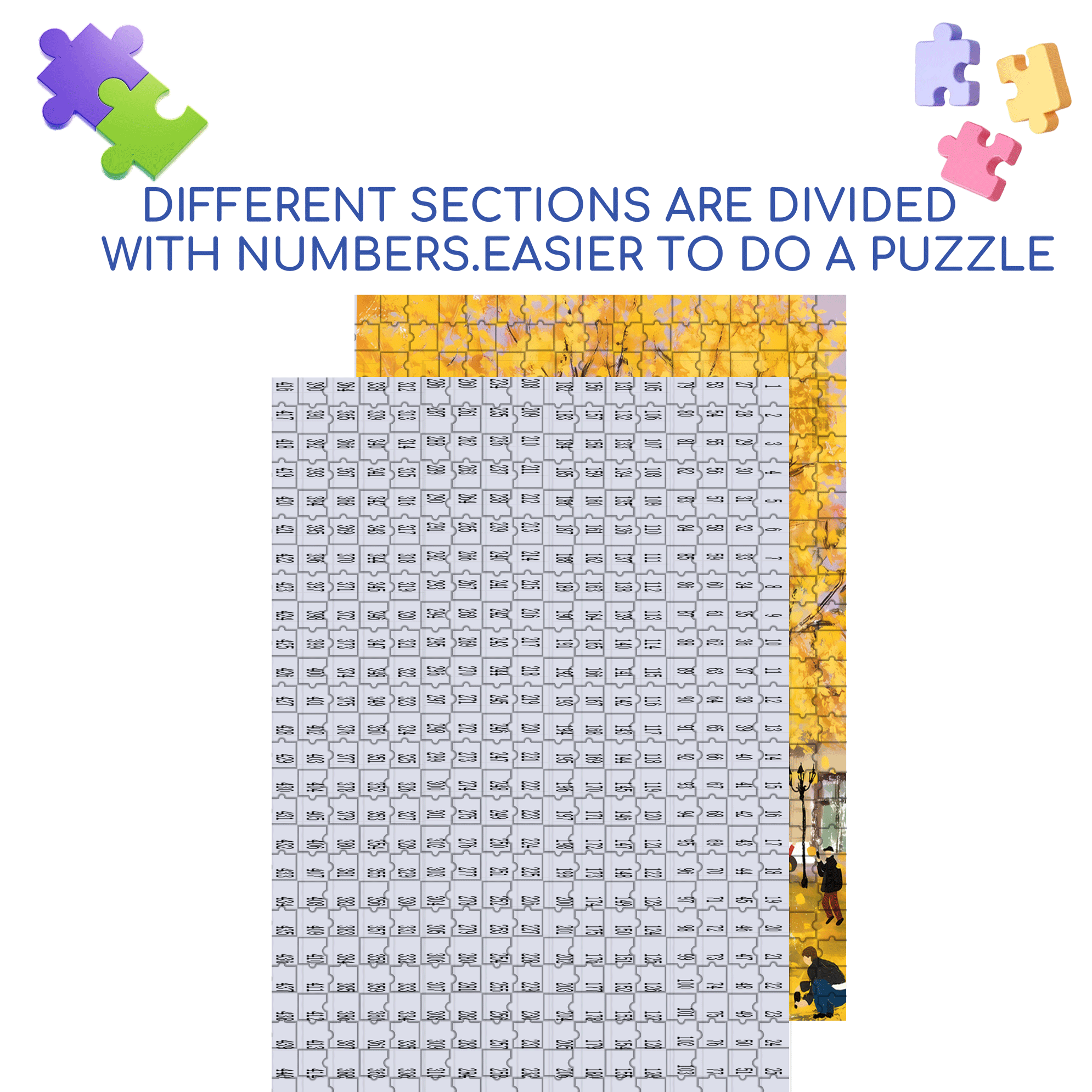Romantic Ginkgo Biloba 500pcs/1000pcs Jigsaw Puzzle, Scratch-Resistant, Interactive Family Game & Brain-Boosting DIY Decor, Perfect for Halloween, Christmas & New Year Gifts, Family Puzzle Game