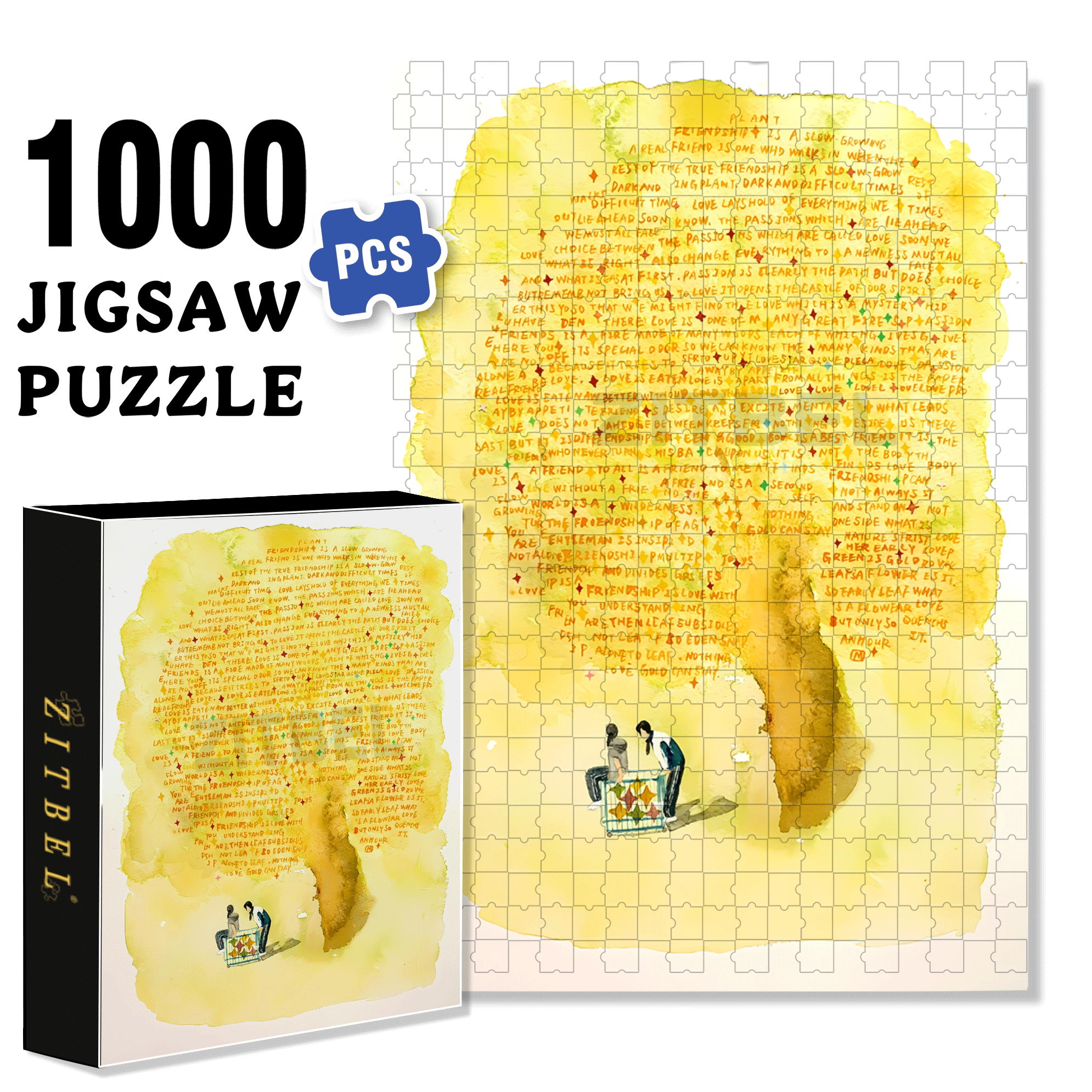 Seasonal Rotation 500pcs/1000pcs Jigsaw Puzzle, Scratch-Resistant, Interactive Family Game & Brain-Boosting DIY Decor, Perfect for Halloween, Christmas & New Year Gifts, Family Puzzle Game