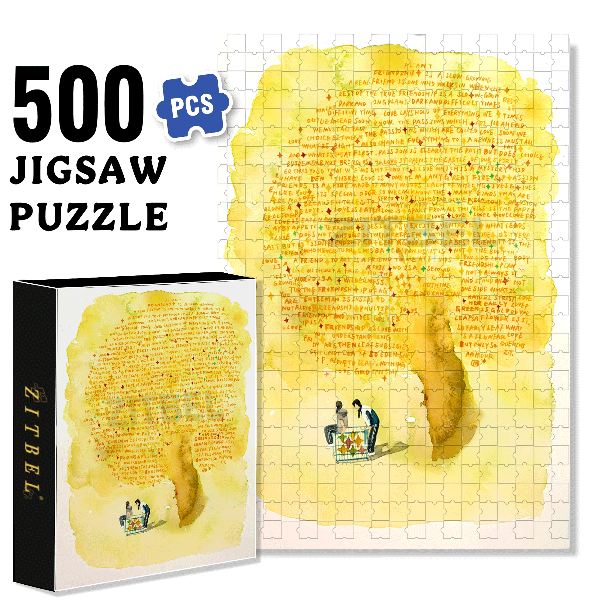 Seasonal Rotation 500pcs/1000pcs Jigsaw Puzzle, Scratch-Resistant, Interactive Family Game & Brain-Boosting DIY Decor, Perfect for Halloween, Christmas & New Year Gifts, Family Puzzle Game