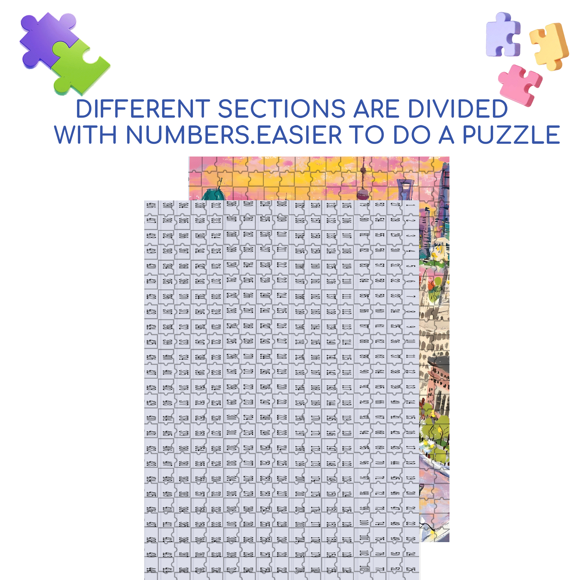Shanghai Sunset 500pcs/1000pcs Jigsaw Puzzle, Scratch-Resistant, Interactive Family Game & Brain-Boosting DIY Decor, Perfect for Halloween, Christmas & New Year Gifts, Family Puzzle Game