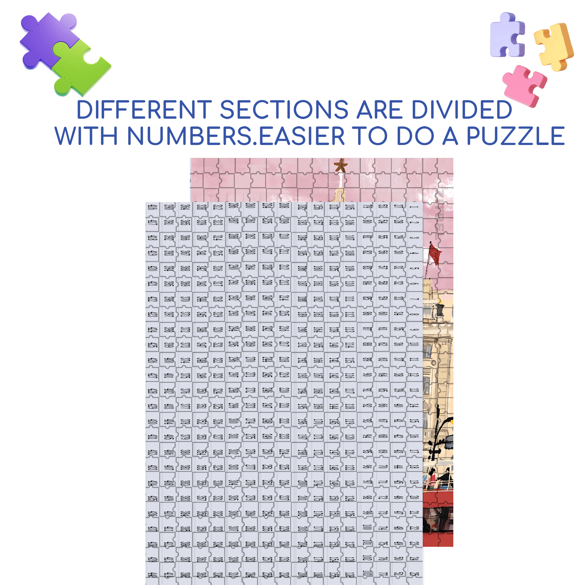 Strolling Along The Bund 500pcs/1000pcs Jigsaw Puzzle, Scratch-Resistant, Interactive Family Game & Brain-Boosting DIY Decor, Perfect for Halloween, Christmas & New Year Gifts, Family Puzzle Game