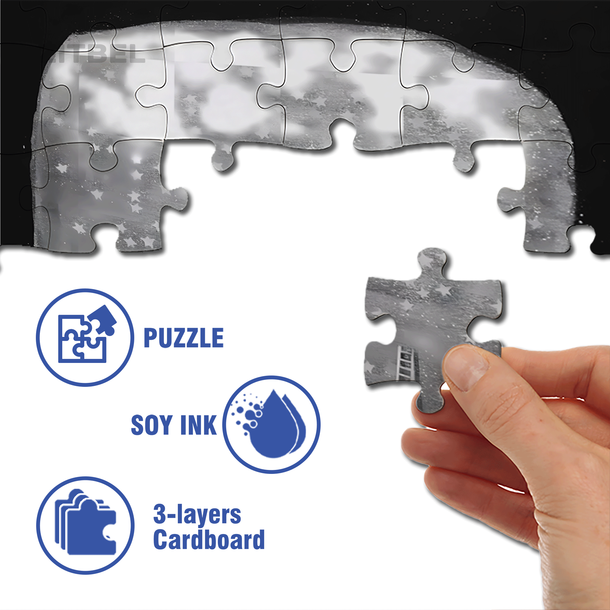 The Person Who Draws Stars 500pcs/1000pcs Jigsaw Puzzle, Scratch-Resistant, Interactive Family Game & Brain-Boosting DIY Decor, Perfect for Halloween, Christmas & New Year Gifts, Family Puzzle Game
