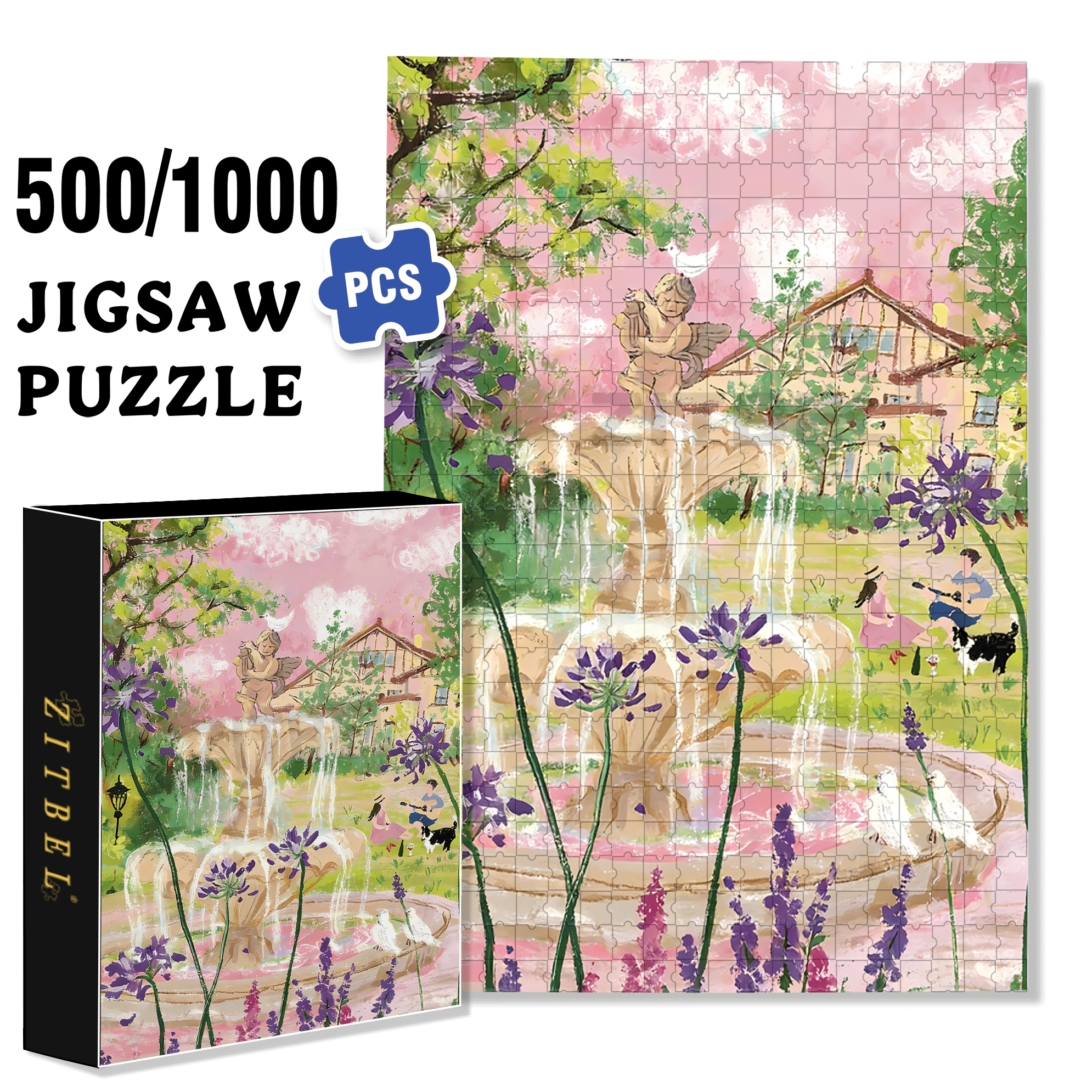 The Sweetness Of The Street Corner 500pcs/1000pcs Jigsaw Puzzle, Scratch-Resistant, Interactive Family Game & Brain-Boosting DIY Decor, Perfect for Halloween, Christmas & New Year Gifts, Family Puzzle Game