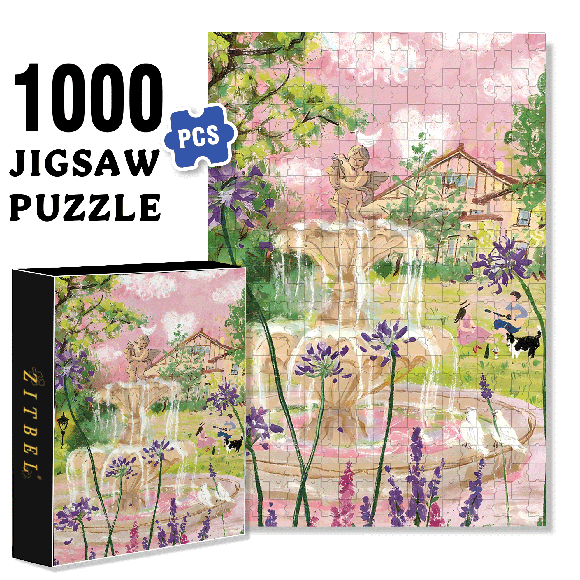 The Sweetness Of The Street Corner 500pcs/1000pcs Jigsaw Puzzle, Scratch-Resistant, Interactive Family Game & Brain-Boosting DIY Decor, Perfect for Halloween, Christmas & New Year Gifts, Family Puzzle Game