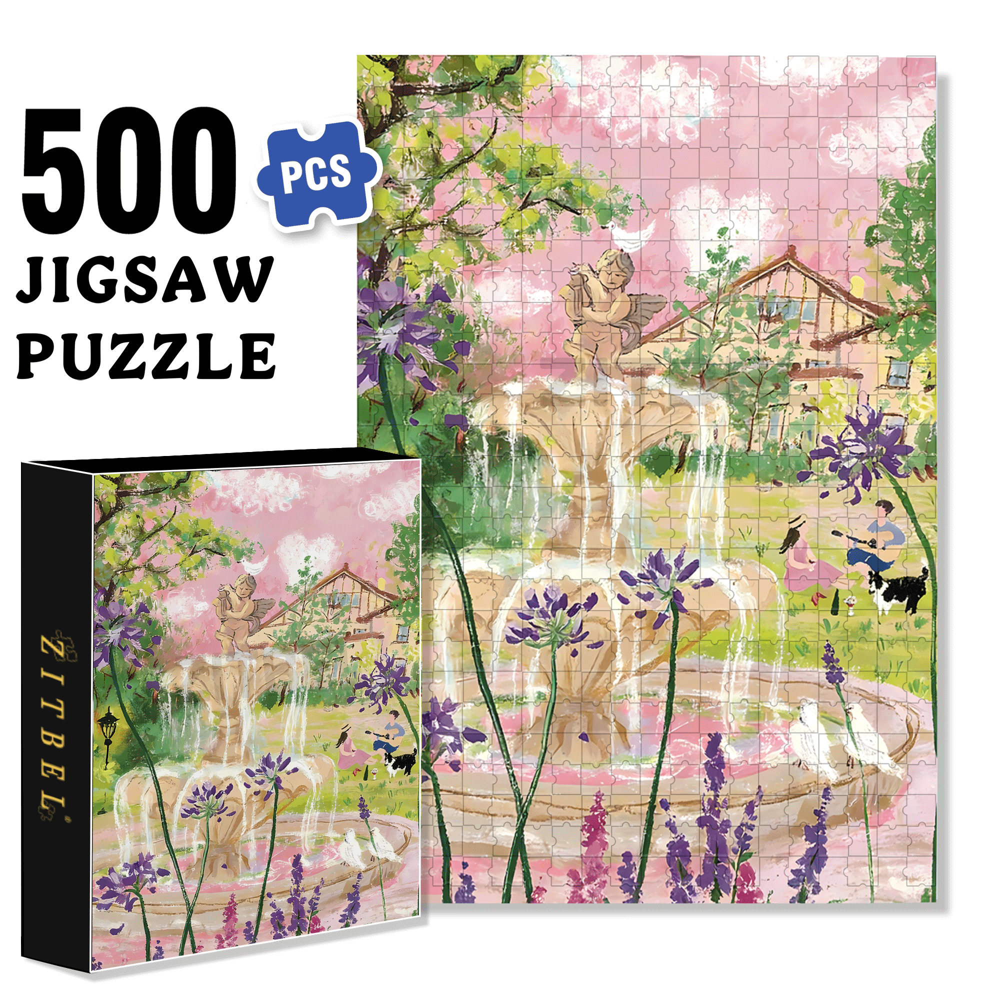 The Sweetness Of The Street Corner 500pcs/1000pcs Jigsaw Puzzle, Scratch-Resistant, Interactive Family Game & Brain-Boosting DIY Decor, Perfect for Halloween, Christmas & New Year Gifts, Family Puzzle Game