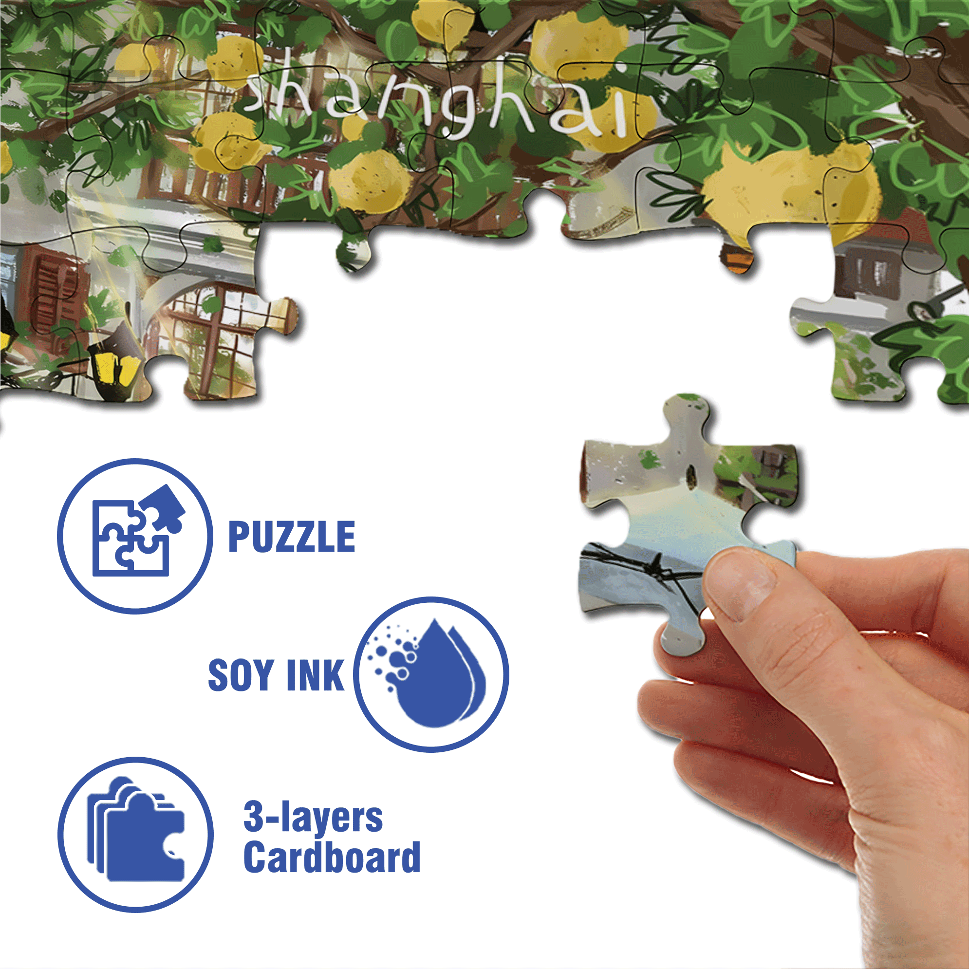 Under The Grapefruit Tree 500pcs/1000pcs Jigsaw Puzzle, Scratch-Resistant, Interactive Family Game & Brain-Boosting DIY Decor, Perfect for Halloween, Christmas & New Year Gifts, Family Puzzle Game