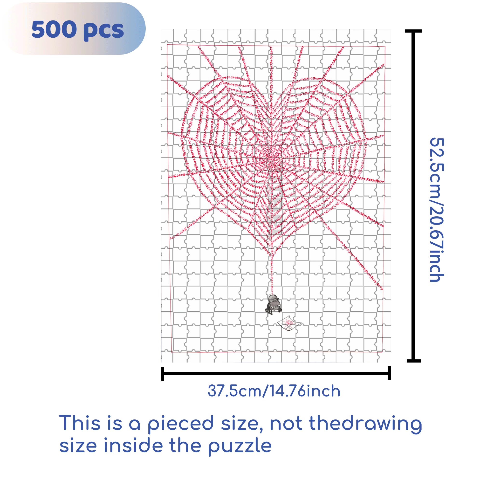 Weaving A Web For Love 500pcs/1000pcs Jigsaw Puzzle, Scratch-Resistant, Interactive Family Game & Brain-Boosting DIY Decor, Perfect for Halloween, Christmas & New Year Gifts, Family Puzzle Game