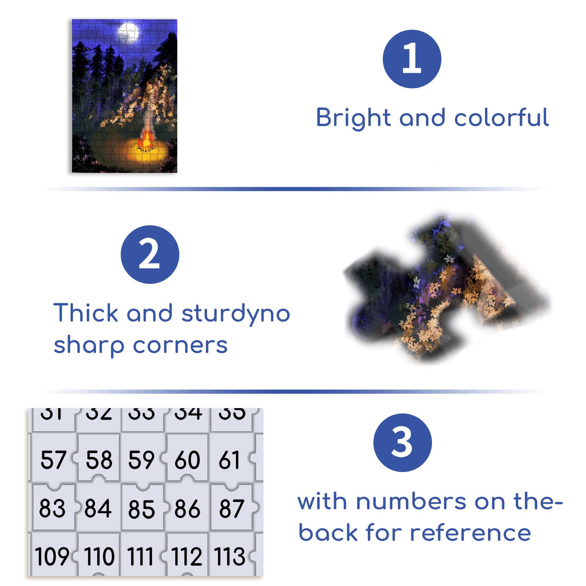 A Burning Bonfire 500pcs/1000pcs Jigsaw Puzzle, Scratch-Resistant, Interactive Family Game & Brain-Boosting DIY Decor, Perfect for Halloween, Christmas & New Year Gifts, Family Puzzle Game