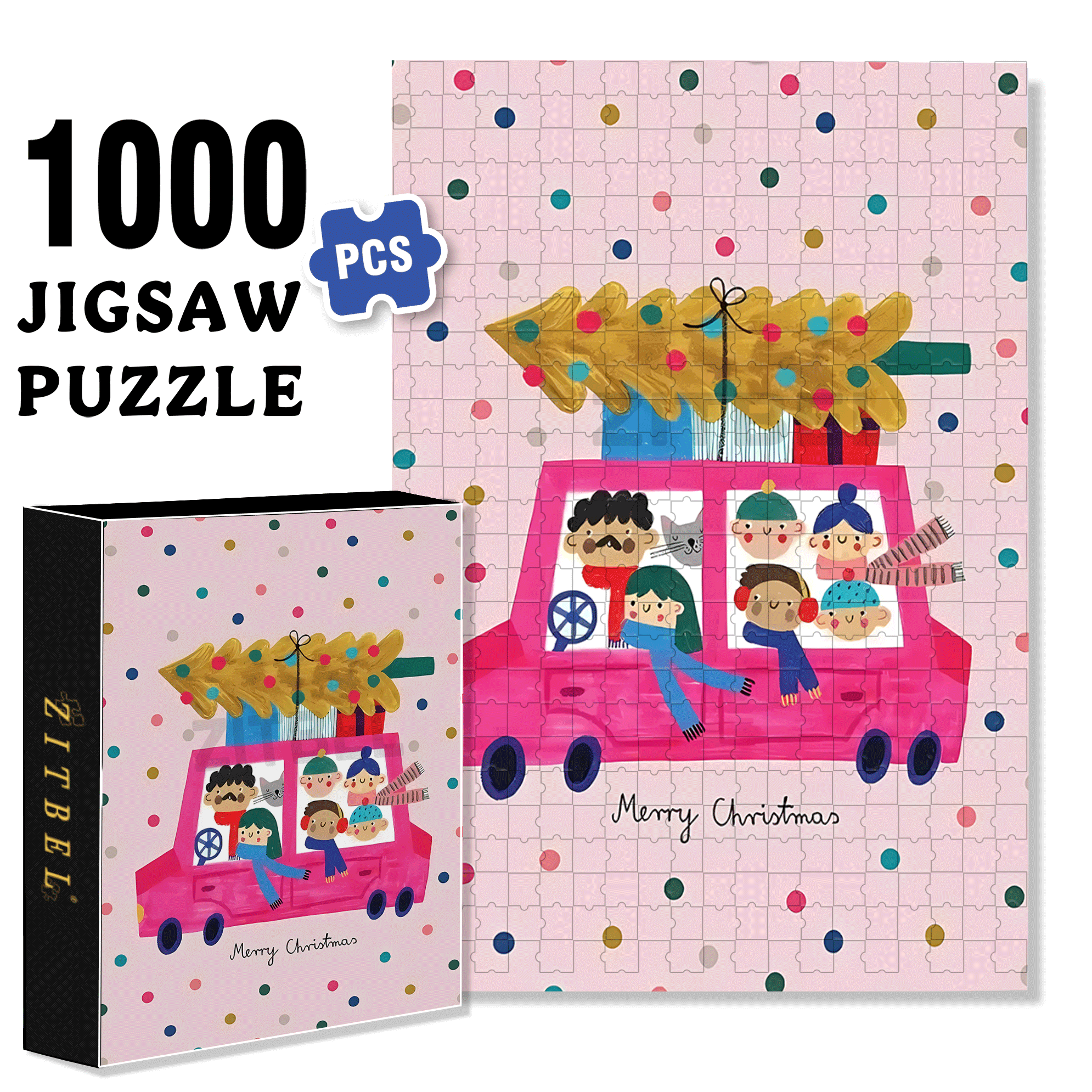 A Family Reunion 500pcs/1000pcs Jigsaw Puzzle, Scratch-Resistant, Interactive Family Game & Brain-Boosting DIY Decor, Perfect for Halloween, Christmas & New Year Gifts, Family Puzzle Game