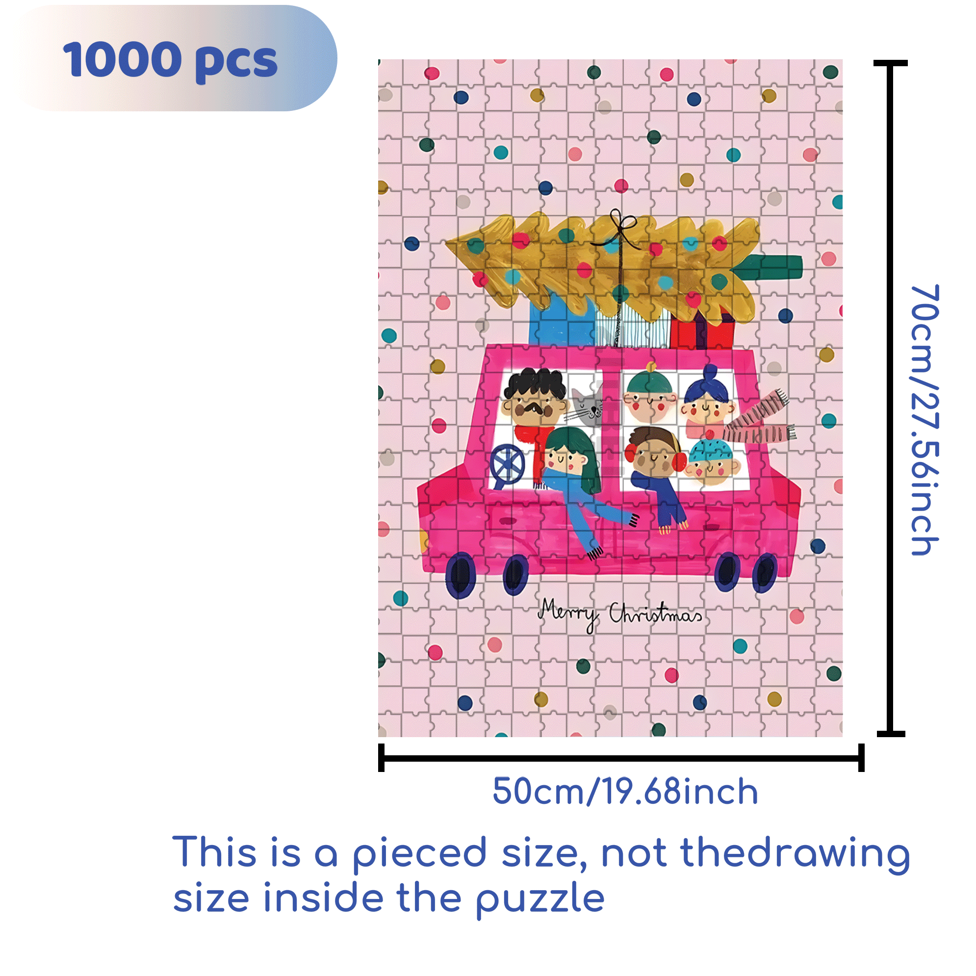 A Family Reunion 500pcs/1000pcs Jigsaw Puzzle, Scratch-Resistant, Interactive Family Game & Brain-Boosting DIY Decor, Perfect for Halloween, Christmas & New Year Gifts, Family Puzzle Game