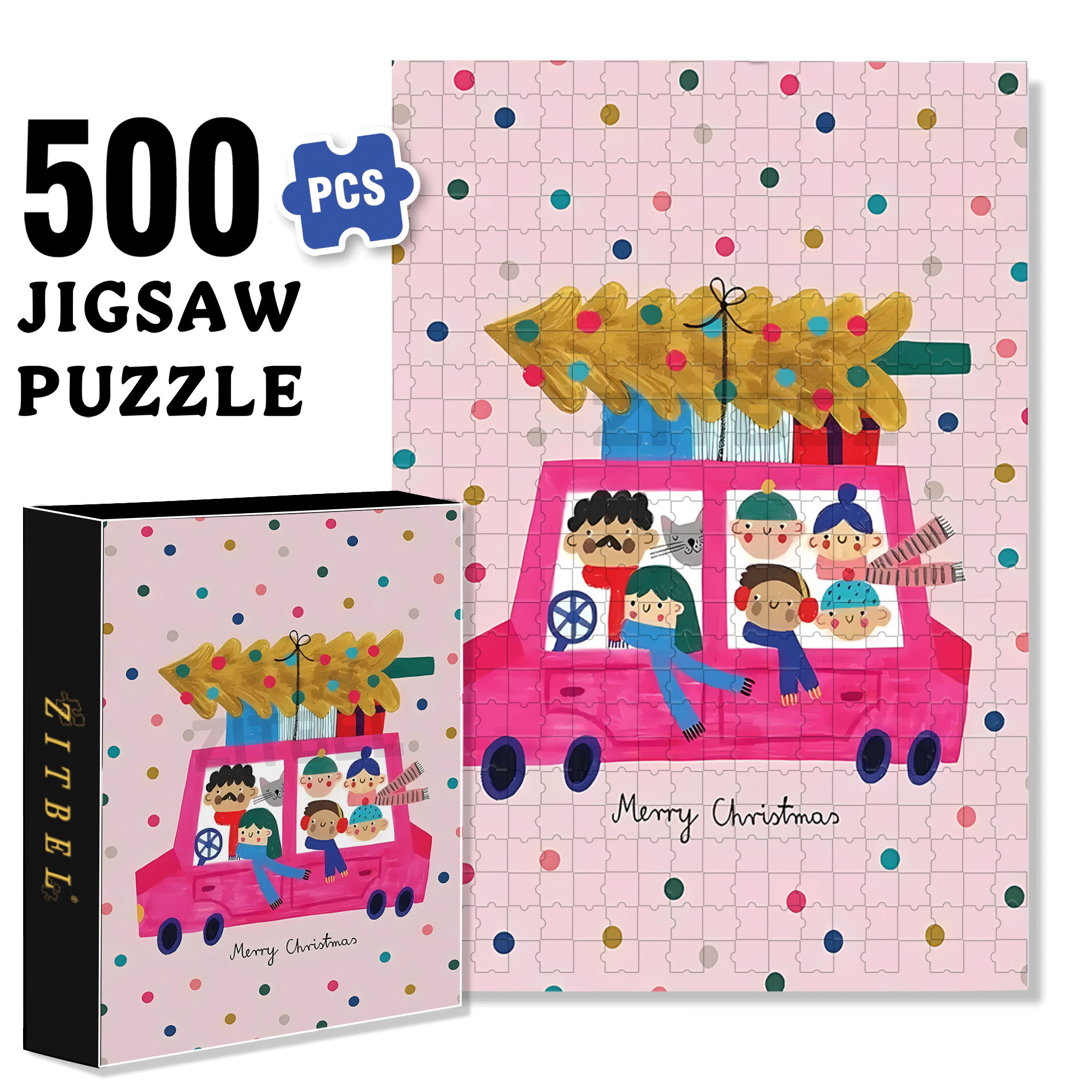 A Family Reunion 500pcs/1000pcs Jigsaw Puzzle, Scratch-Resistant, Interactive Family Game & Brain-Boosting DIY Decor, Perfect for Halloween, Christmas & New Year Gifts, Family Puzzle Game