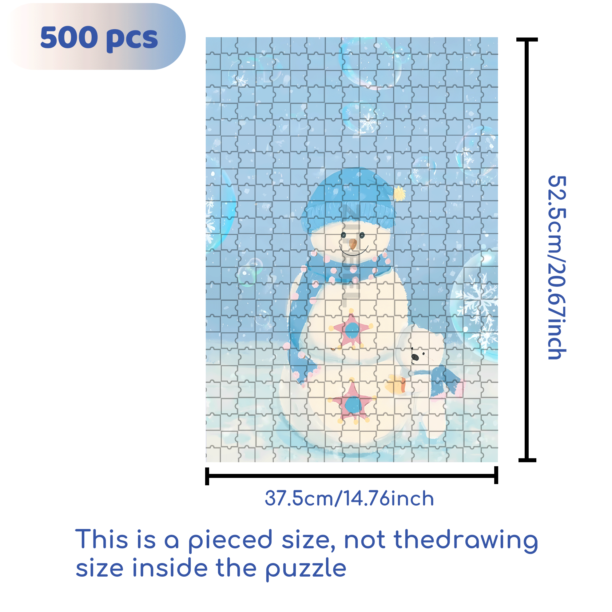 A Good Friend In The Snow 500pcs/1000pcs Jigsaw Puzzle, Scratch-Resistant, Interactive Family Game & Brain-Boosting DIY Decor, Perfect for Halloween, Christmas & New Year Gifts, Family Puzzle Game