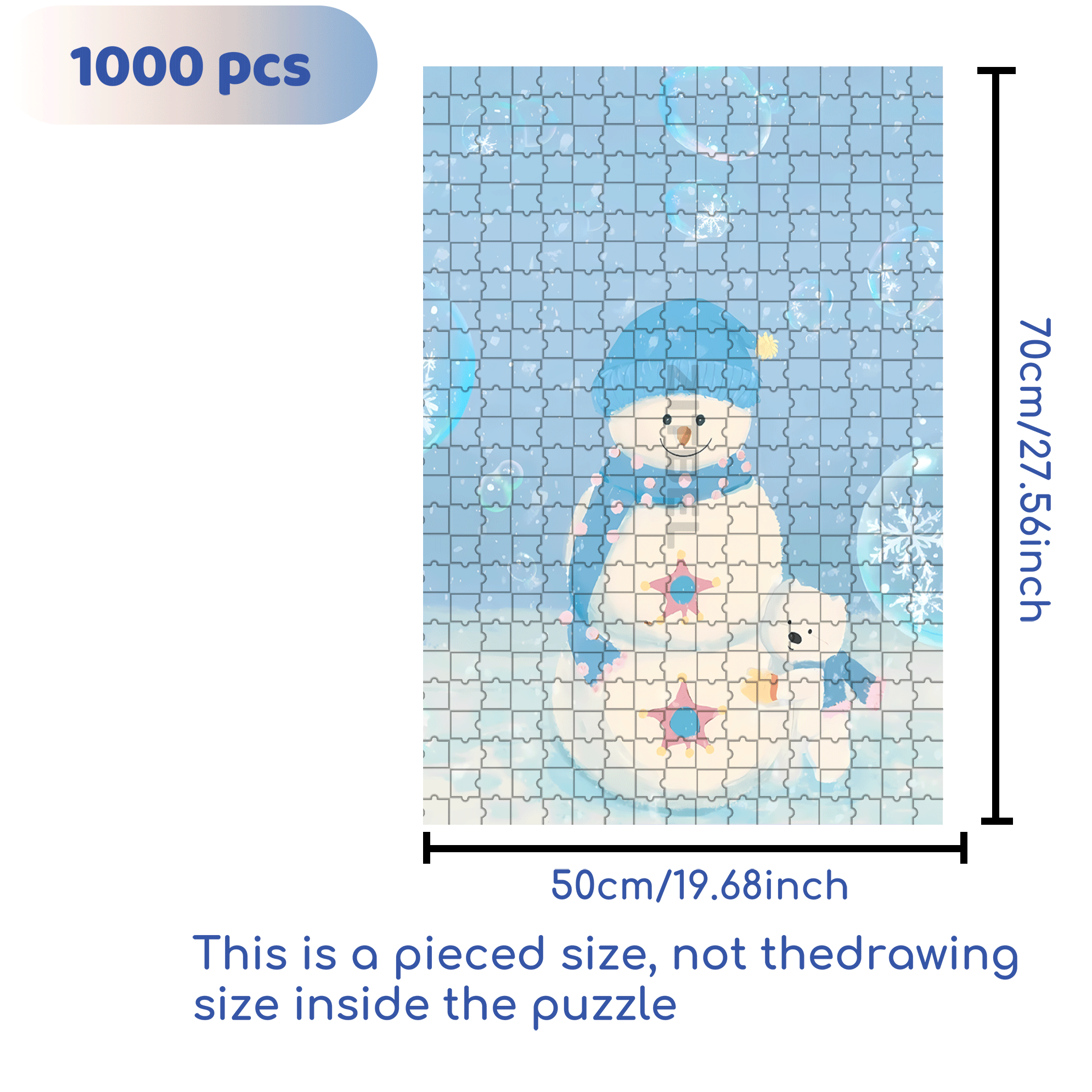 A Good Friend In The Snow 500pcs/1000pcs Jigsaw Puzzle, Scratch-Resistant, Interactive Family Game & Brain-Boosting DIY Decor, Perfect for Halloween, Christmas & New Year Gifts, Family Puzzle Game