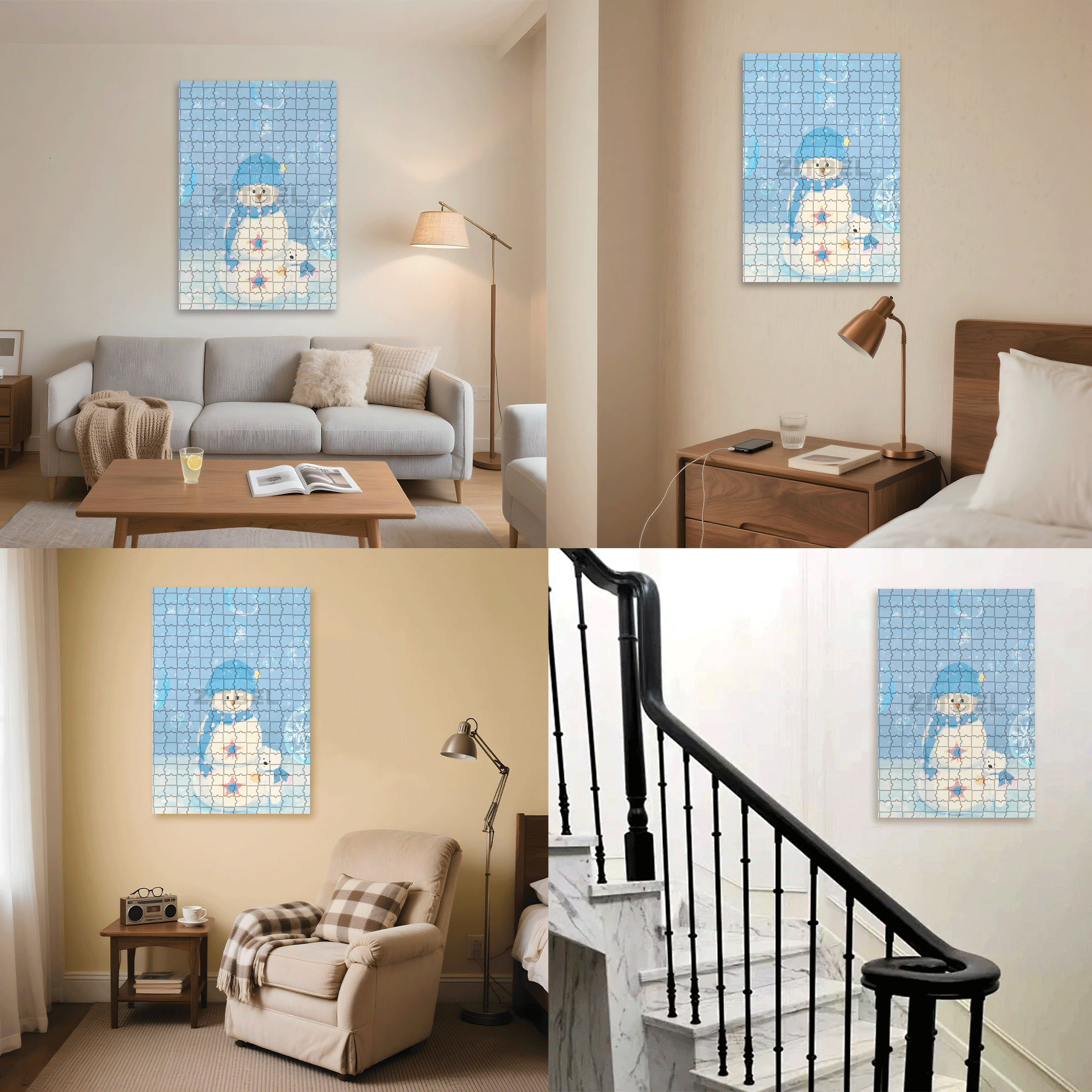 A Good Friend In The Snow 500pcs/1000pcs Jigsaw Puzzle, Scratch-Resistant, Interactive Family Game & Brain-Boosting DIY Decor, Perfect for Halloween, Christmas & New Year Gifts, Family Puzzle Game