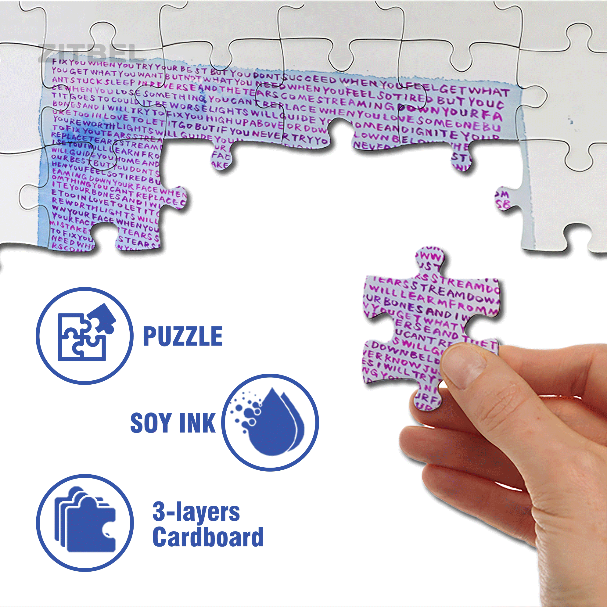 Fix You 500pcs/1000pcs Jigsaw Puzzle, Scratch-Resistant, Interactive Family Game & Brain-Boosting DIY Decor, Perfect for Halloween, Christmas & New Year Gifts, Family Puzzle Game